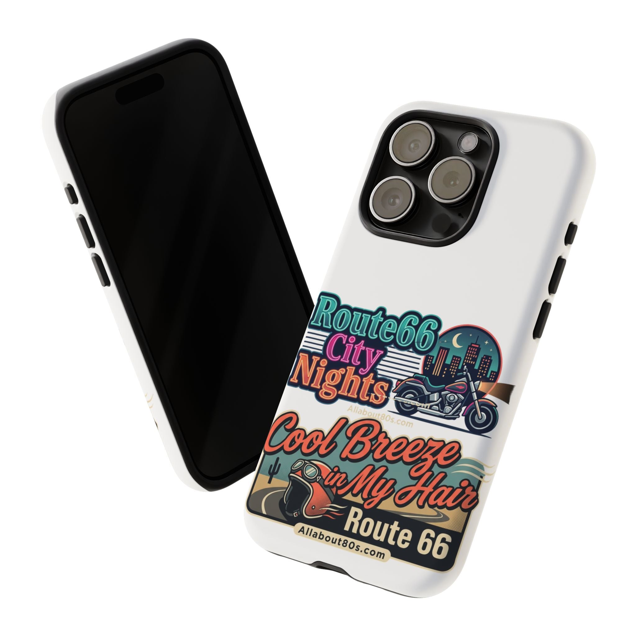 Phone Case — Route 66 City Nights Motorcycle Design