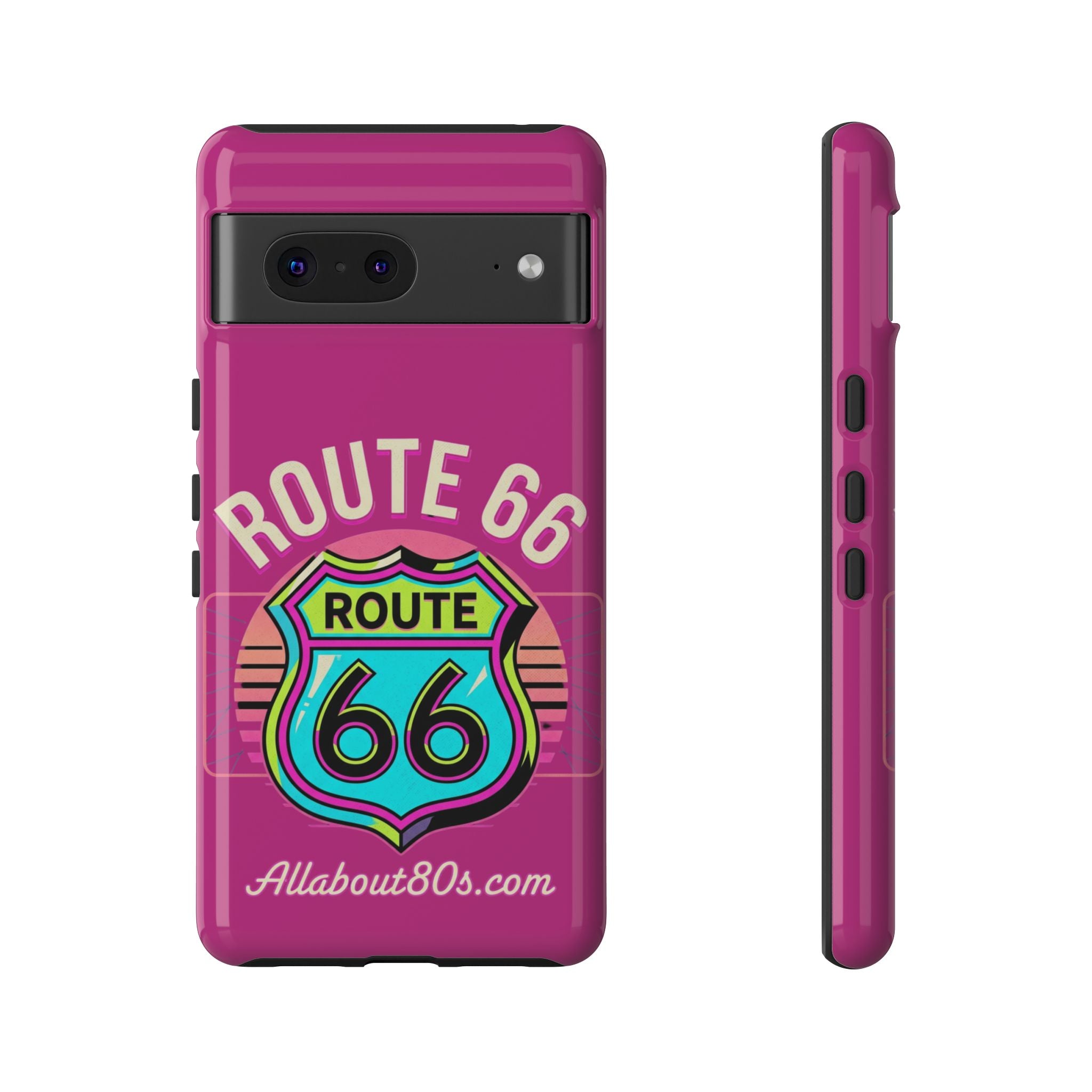 Route 66 Phone Case — Retro Neon Road Trip iPhone Cover