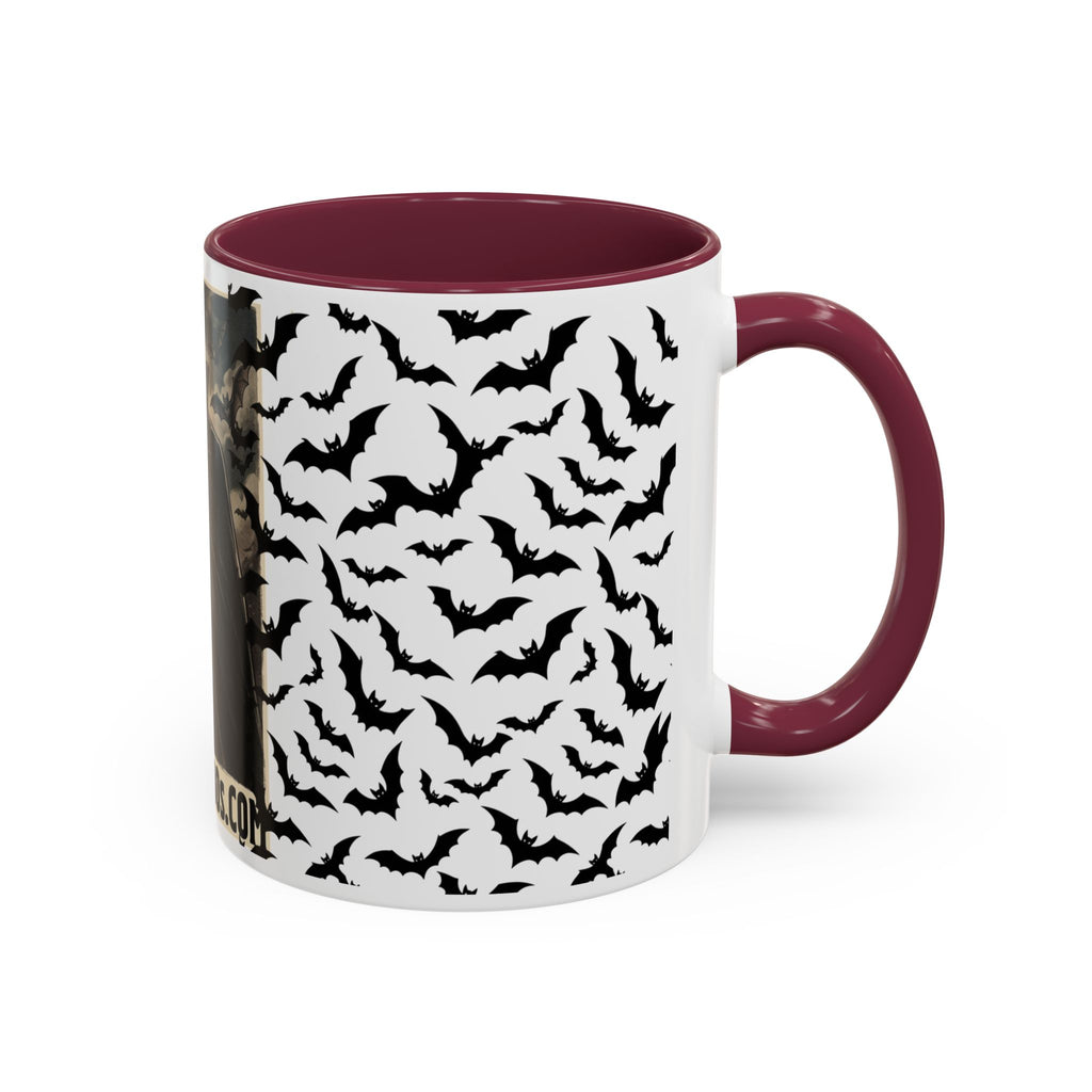 Vampire Dracula Bat Pattern Coffee Mug – Gothic Halloween 11oz/15oz