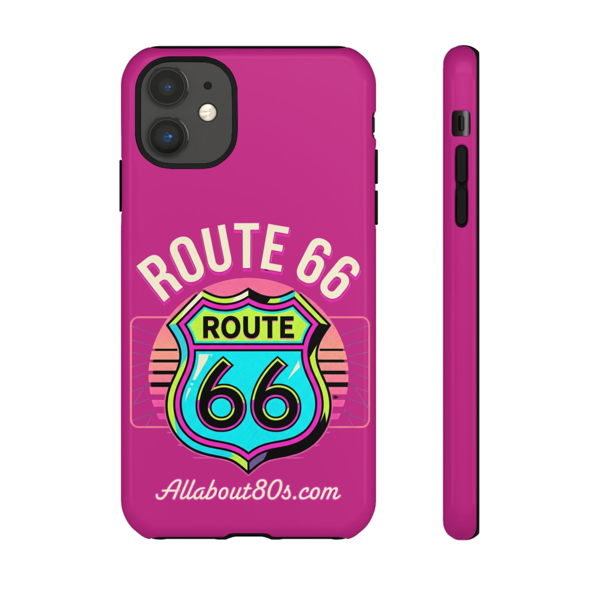 Route 66 Phone Case — Retro Neon Road Trip iPhone Cover