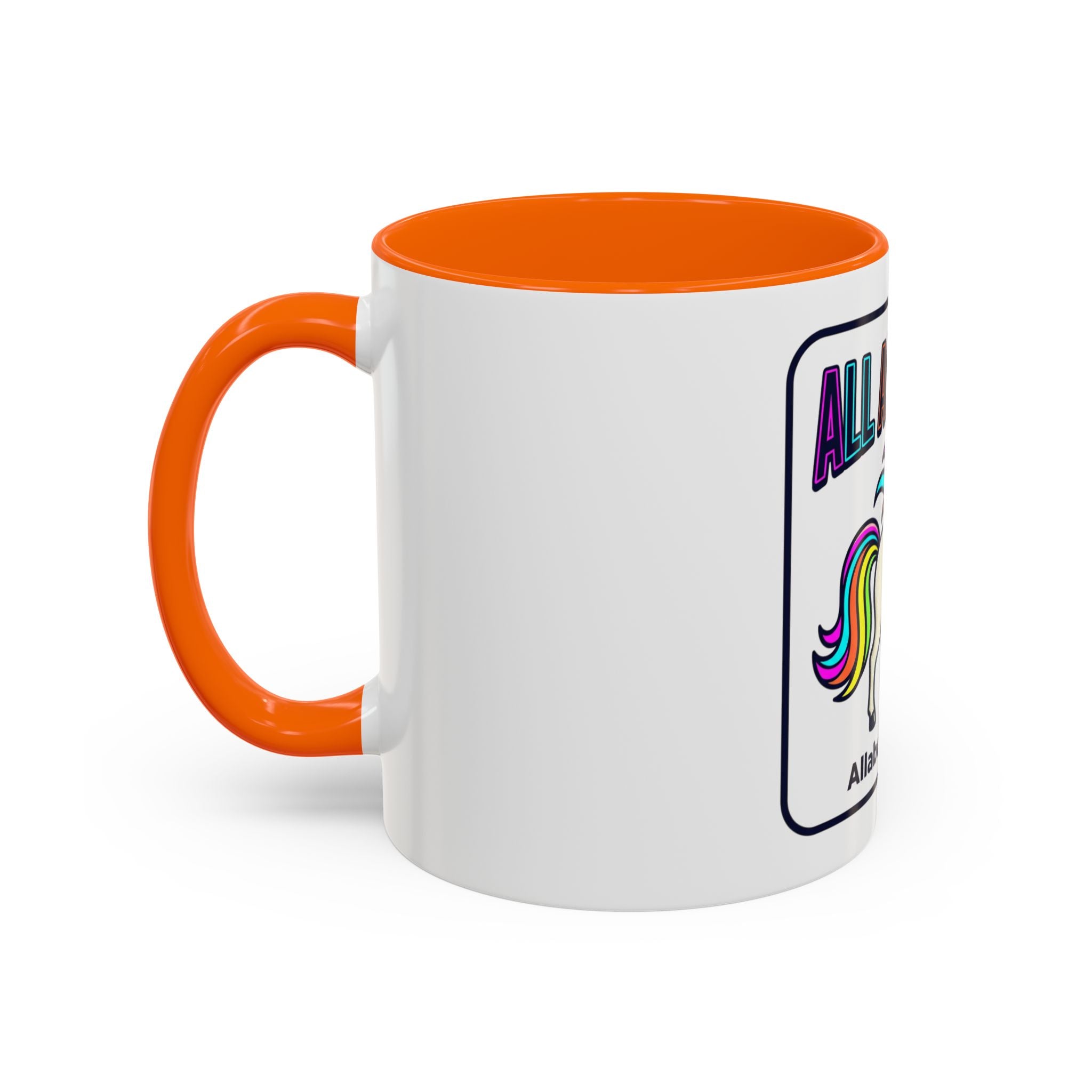 80s Unicorn Coffee Mug — Allabout80s Retro Rainbow Accent Mug (11/15oz)