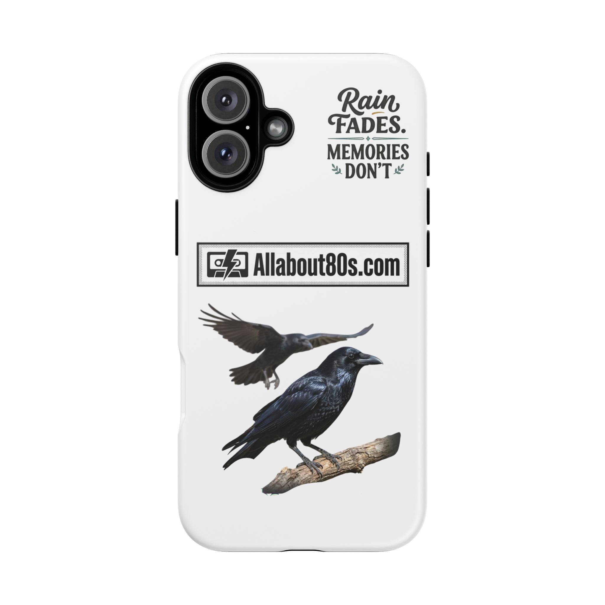 Raven Flight Phone Case — Protective iPhone Case with Black Crow Design