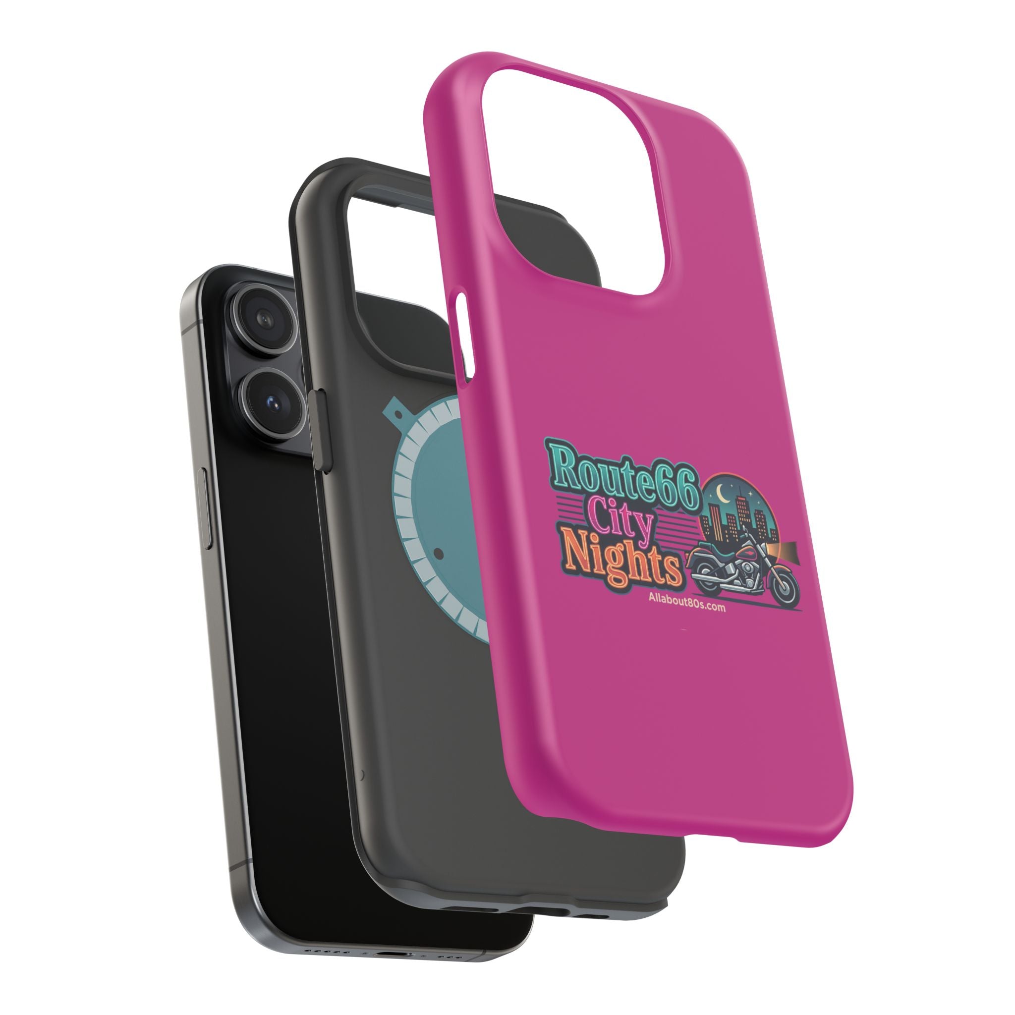 Phone Case — 'Route 66 City Nights' Magnetic Impact-Resistant Case