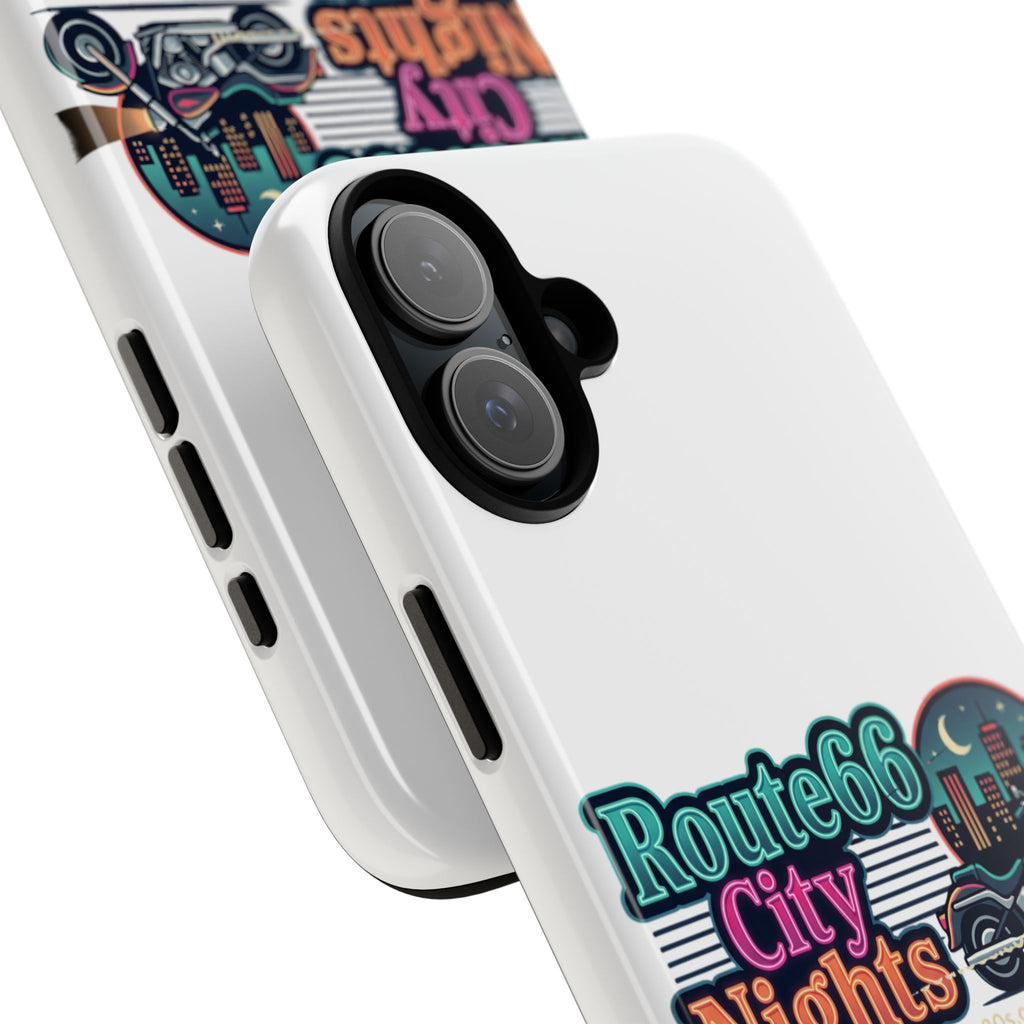 Phone Case — Route 66 City Nights Motorcycle Design