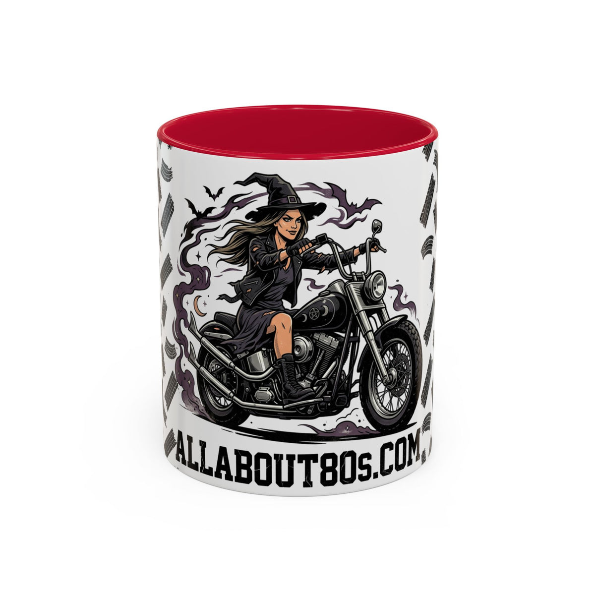 Witch Biker Mug – Motorcycle Witch Coffee Cup (11oz/15oz)