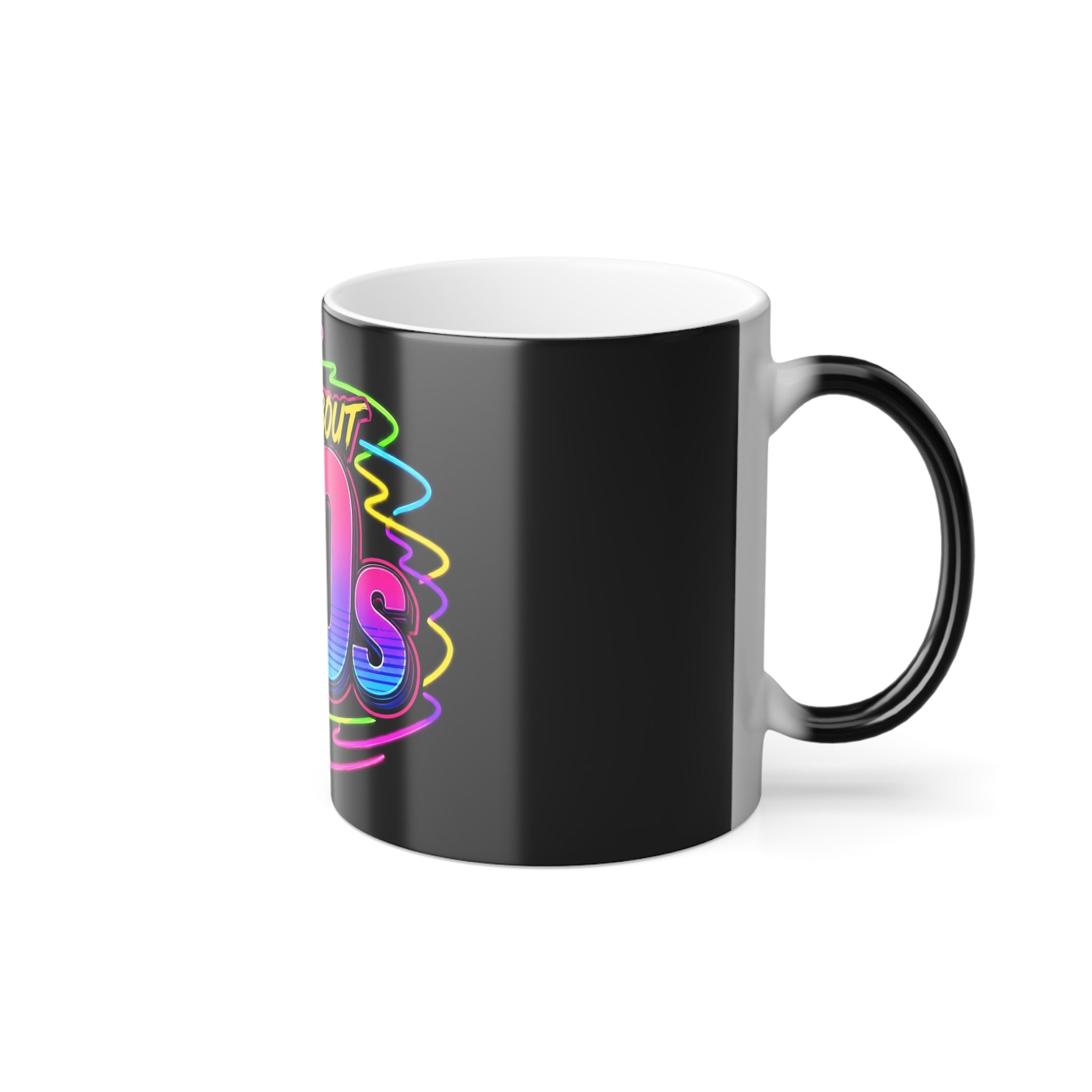 All About 80s Color Morphing Mug — Retro Neon 11oz Heat‑Reveal Coffee Cup