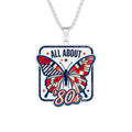 All About 80s Butterfly Photo Pendant - Custom Cut Photo Necklace