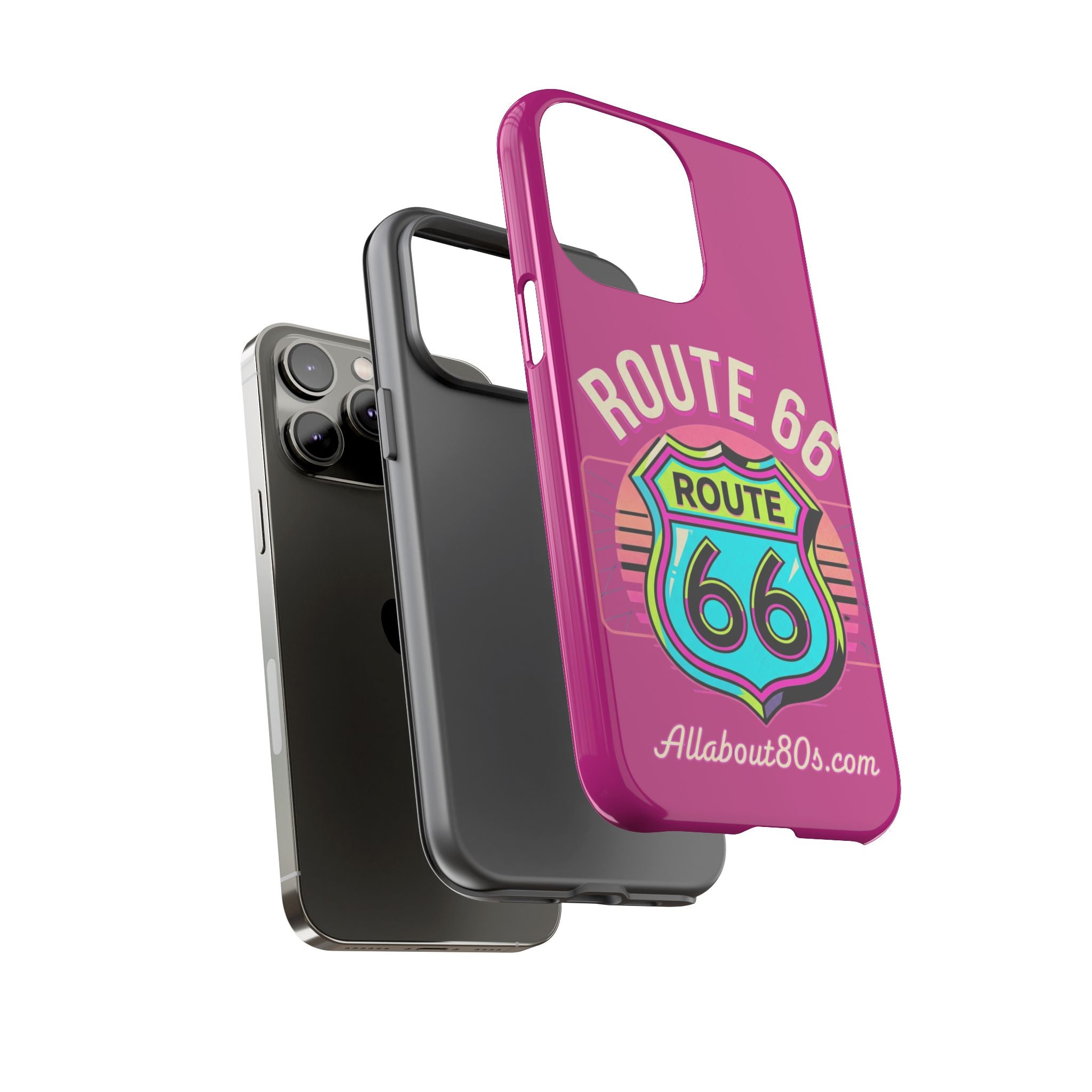 Route 66 Phone Case — Retro Neon Road Trip iPhone Cover