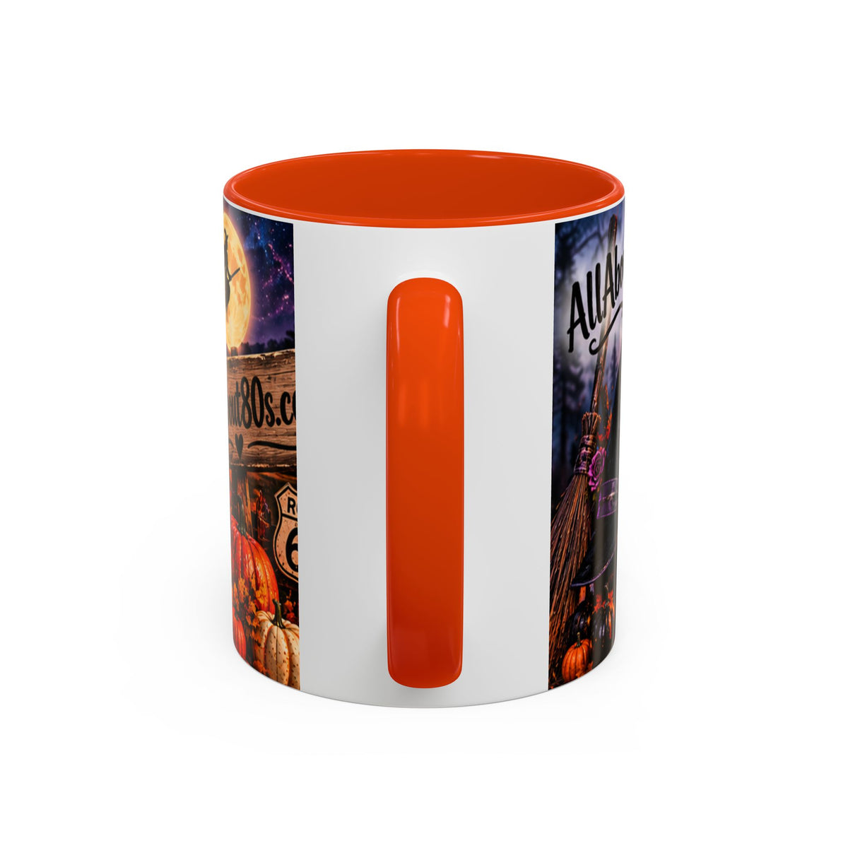 Halloween Witch Scene Coffee Mug — AllAbout80s.com Pumpkin & Moon 11oz/15oz