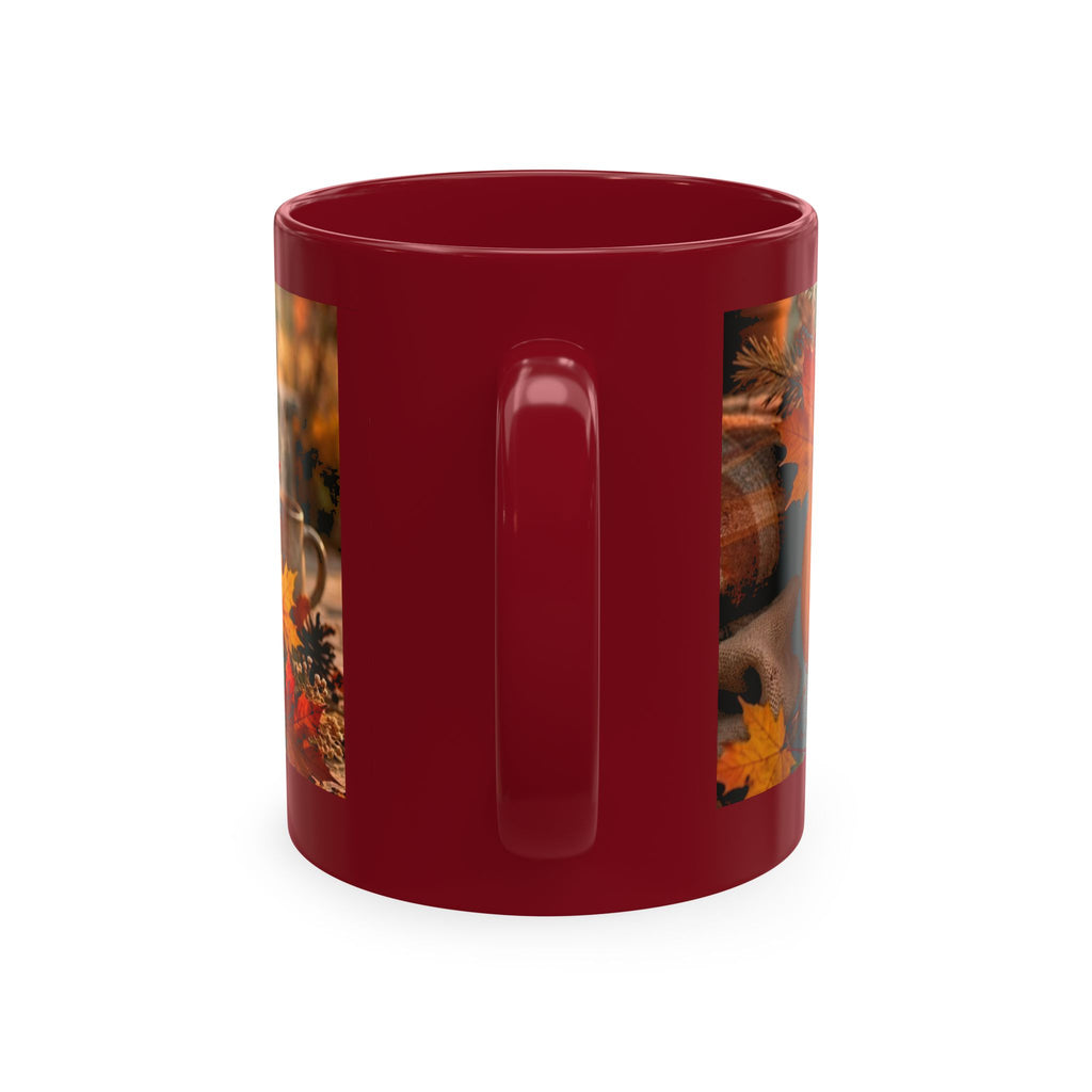 Hello Fall Ceramic Mug — Cozy Pumpkin & Autumn Leaves Coffee Cup