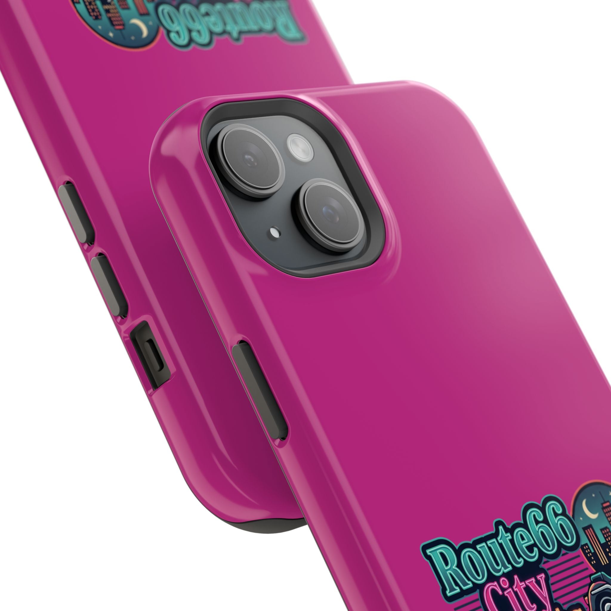 Phone Case — 'Route 66 City Nights' Magnetic Impact-Resistant Case