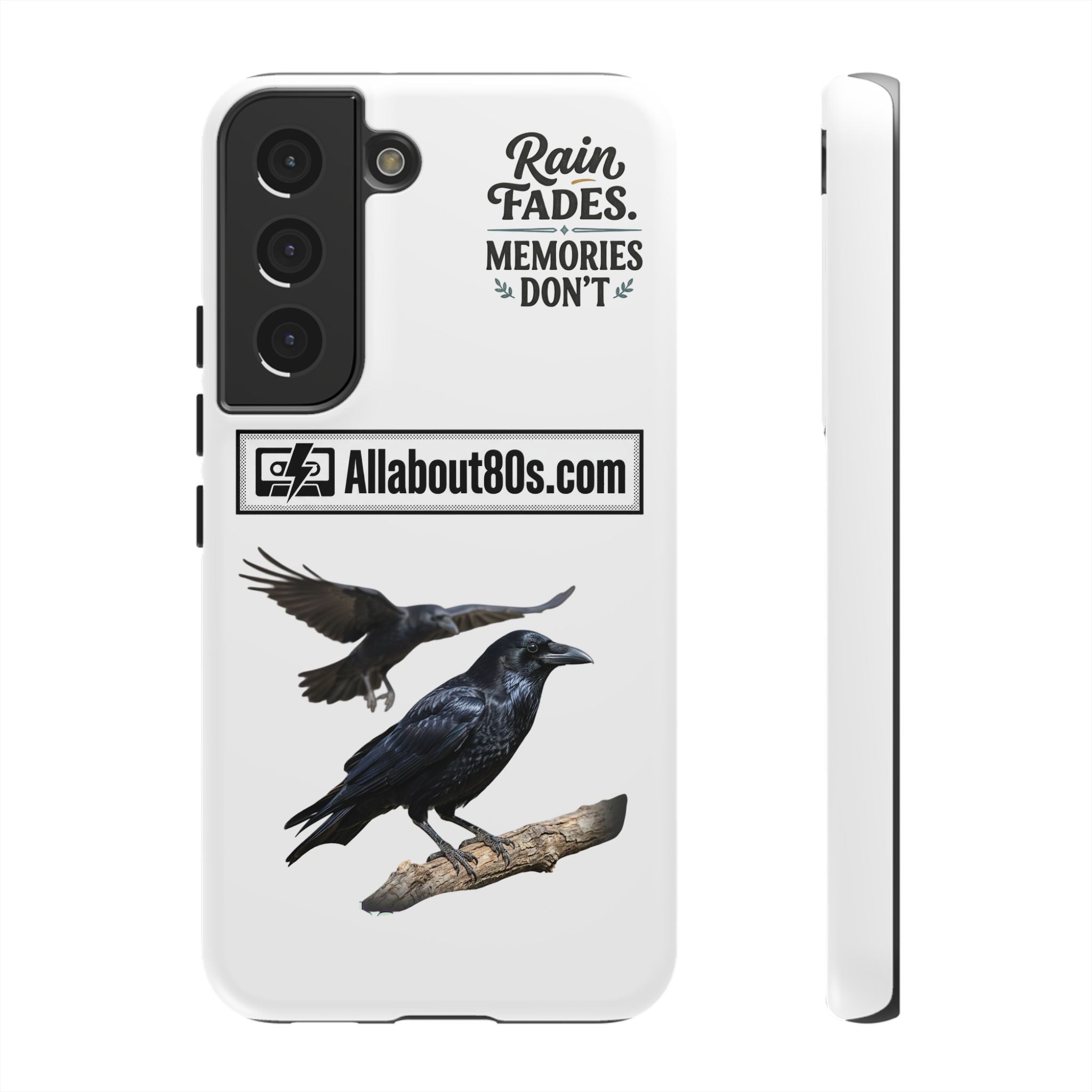 Raven Flight Phone Case — Protective iPhone Case with Black Crow Design