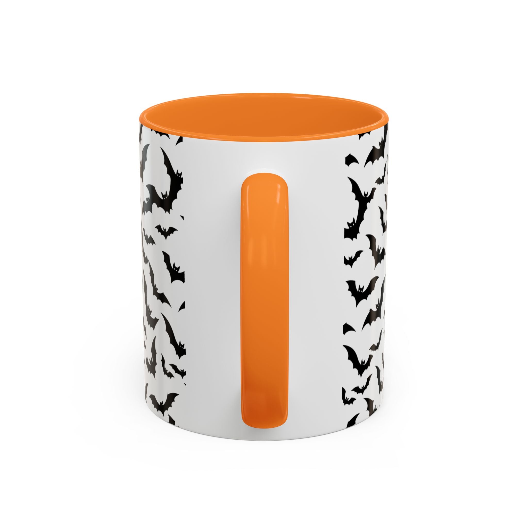 Halloween Haunted Castle Coffee Mug — Colorful Bat Pattern 11oz/15oz