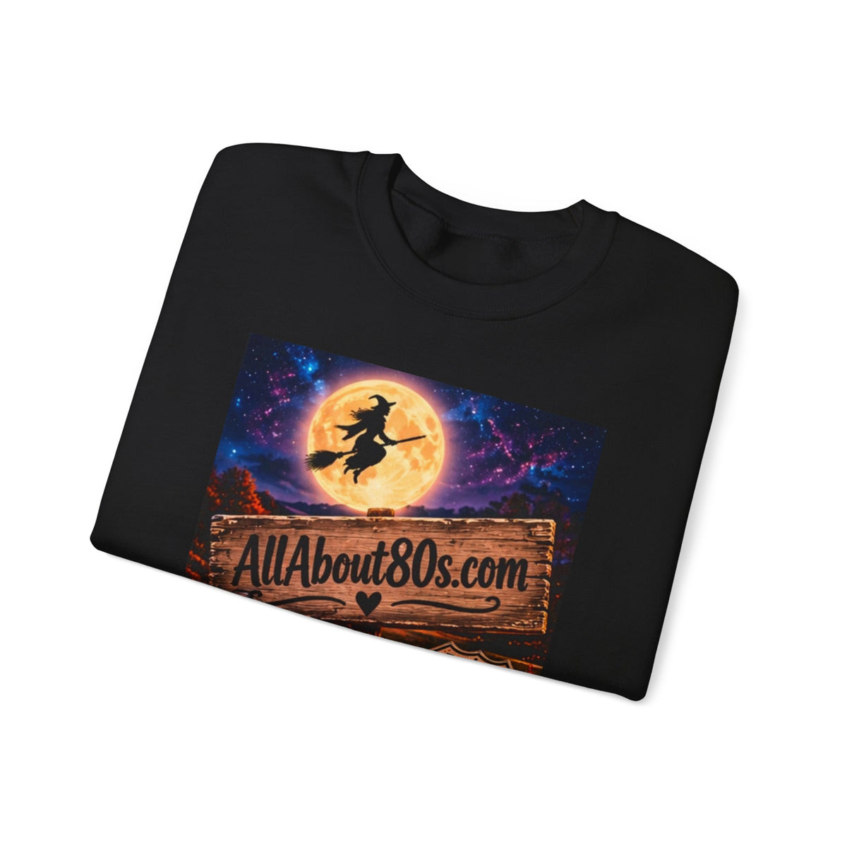 Halloween Route 66 Sweatshirt — AllAbout80s.com Pumpkin Witch Crewneck