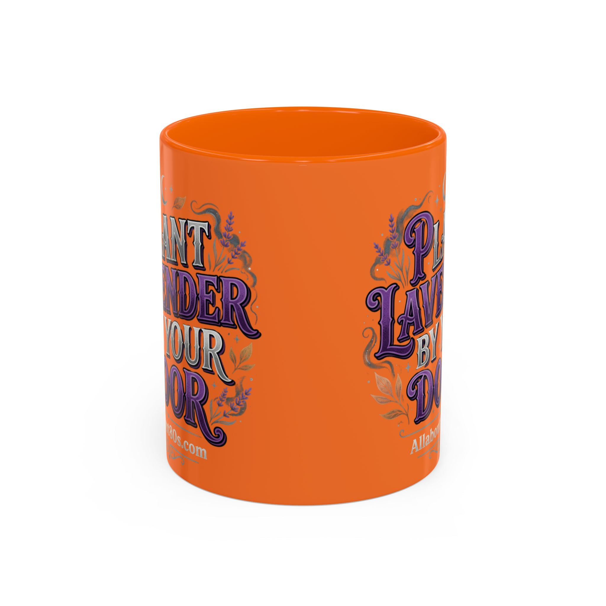 Plant Lavender By Your Door Orange Accent Coffee Mug – 11/15oz