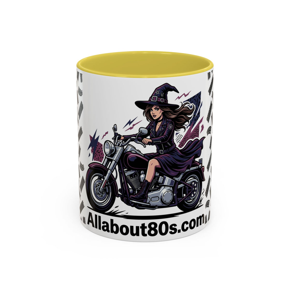 Witch Rider Coffee Mug — Halloween Motorcycle Witch 11oz/15oz