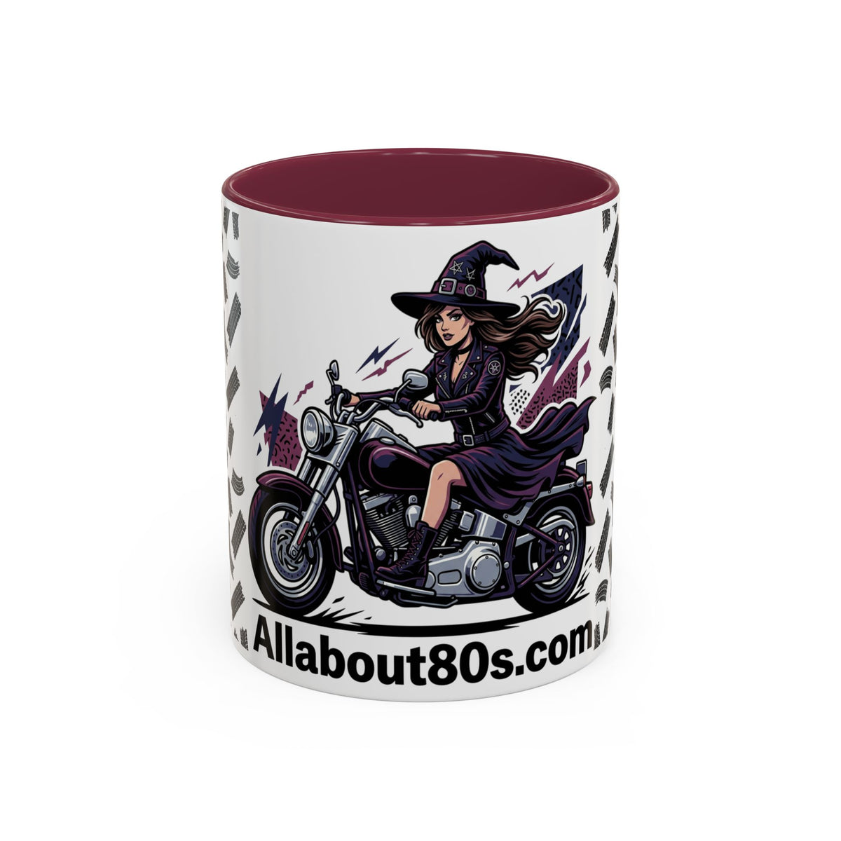 Witch Rider Coffee Mug — Halloween Motorcycle Witch 11oz/15oz