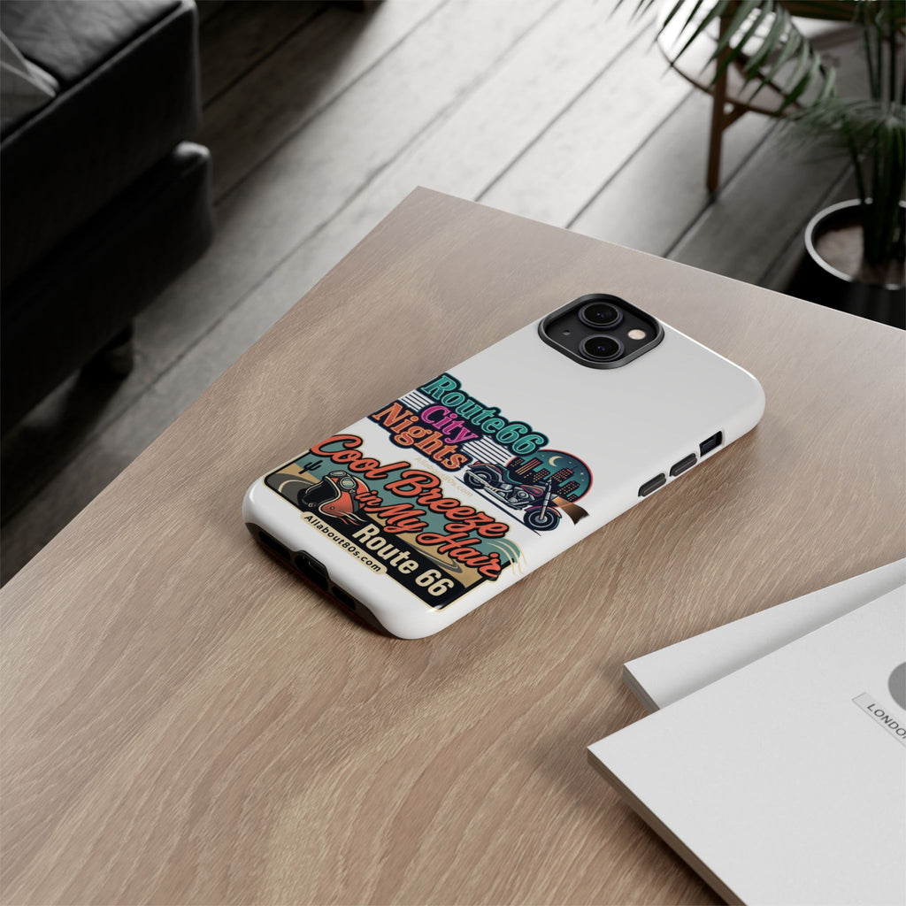 Phone Case — Route 66 City Nights Motorcycle Design