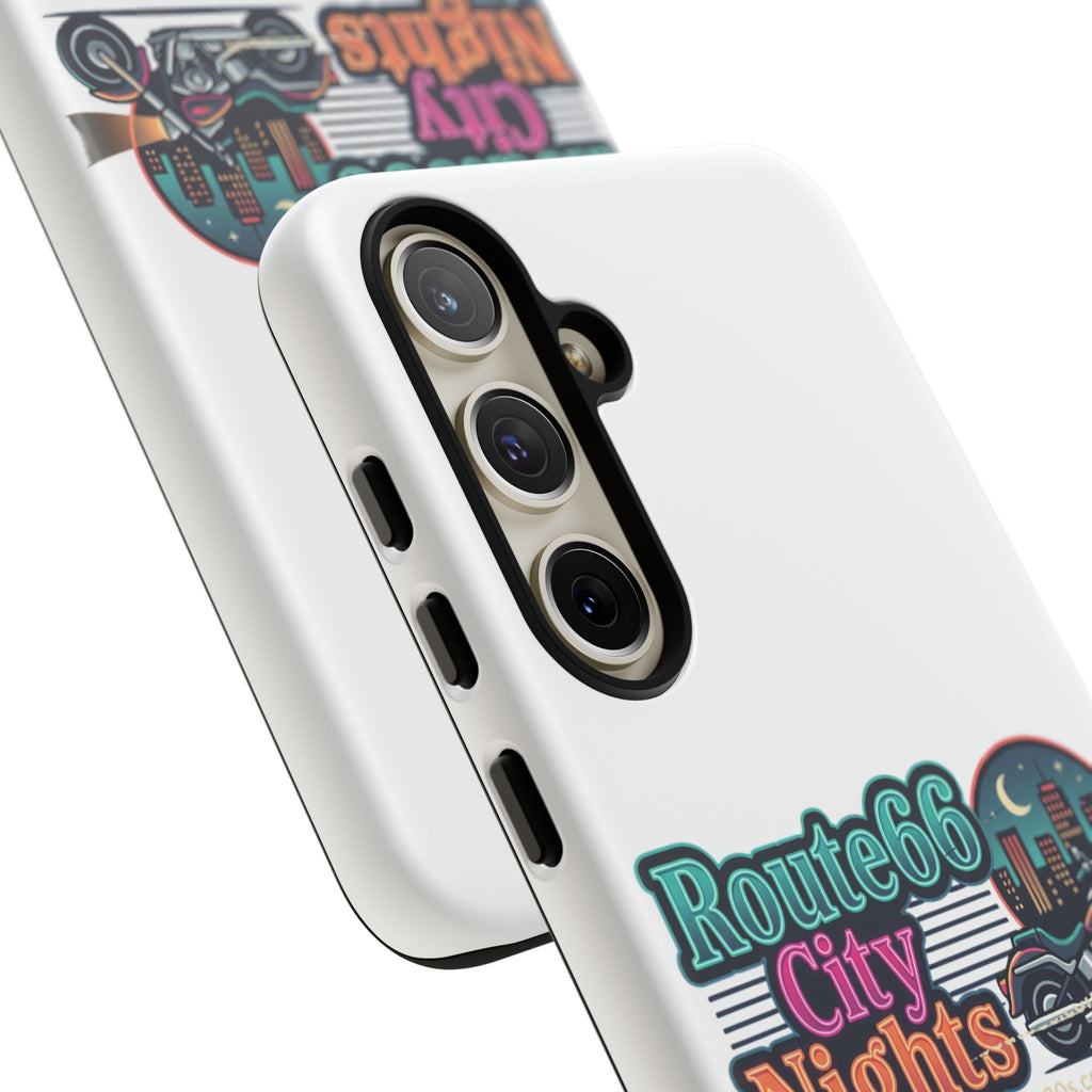 Phone Case — Route 66 City Nights Motorcycle Design