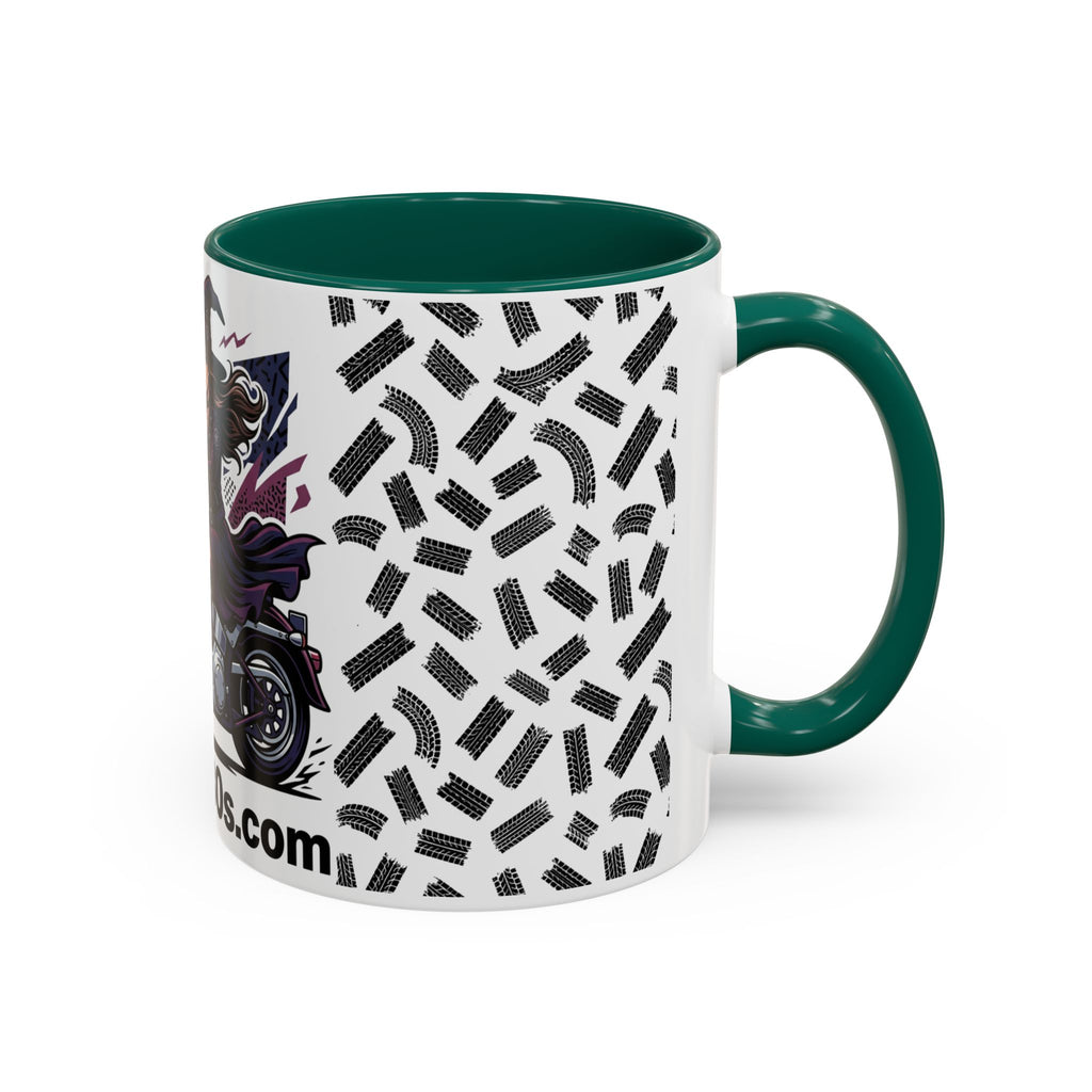 Witch Rider Coffee Mug — Halloween Motorcycle Witch 11oz/15oz