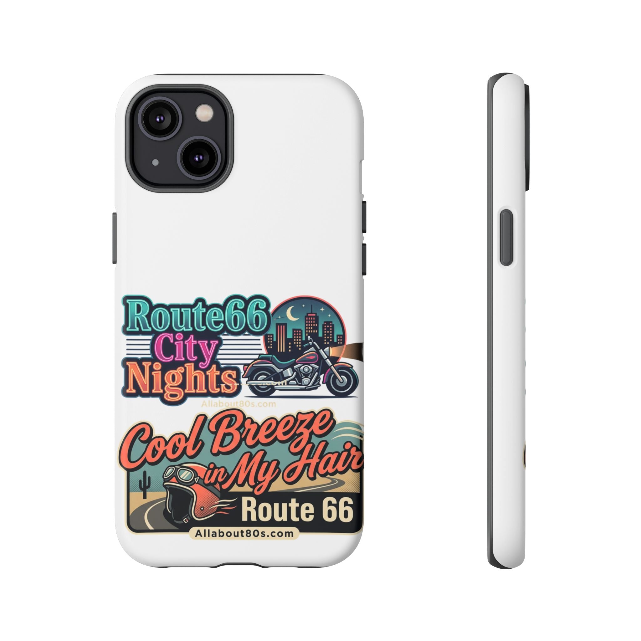 Phone Case — Route 66 City Nights Motorcycle Design