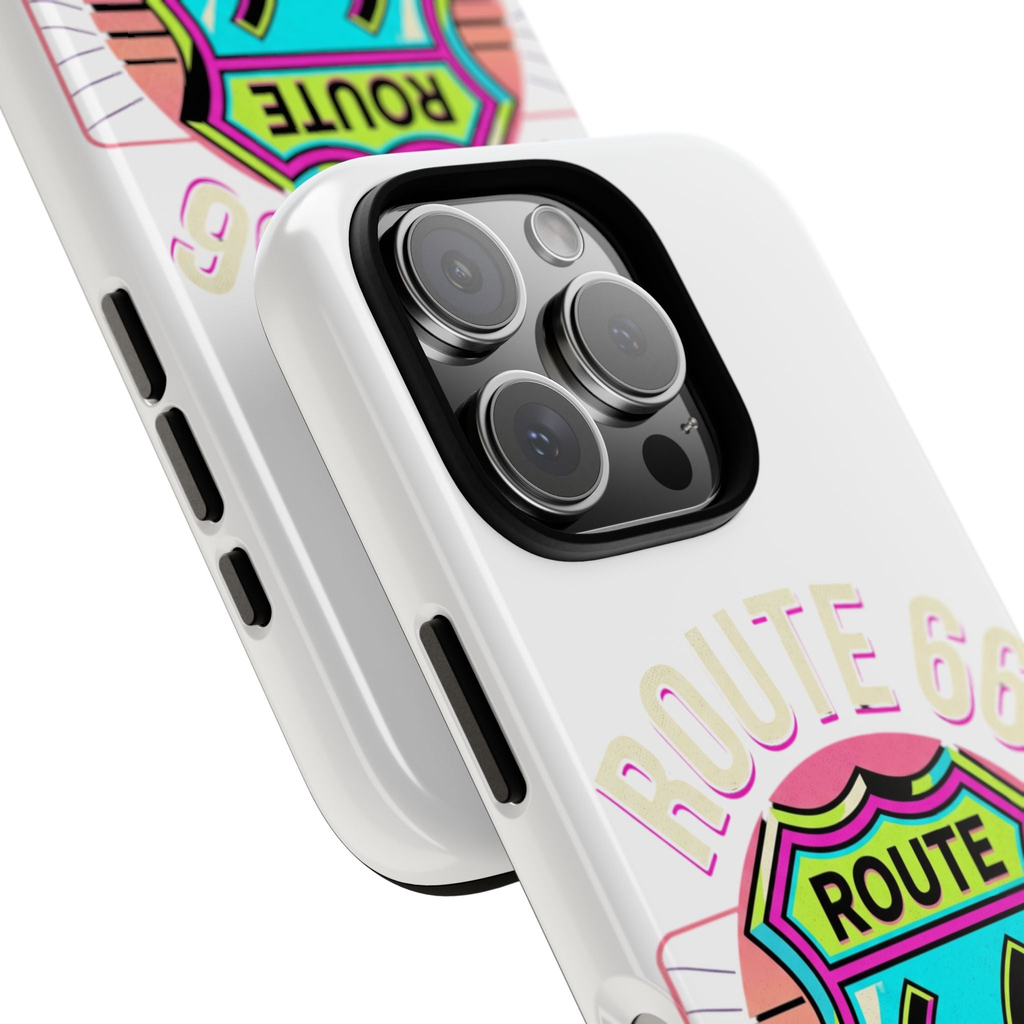 Route 66 Neon Phone Case — Retro Road Trip iPhone Cover