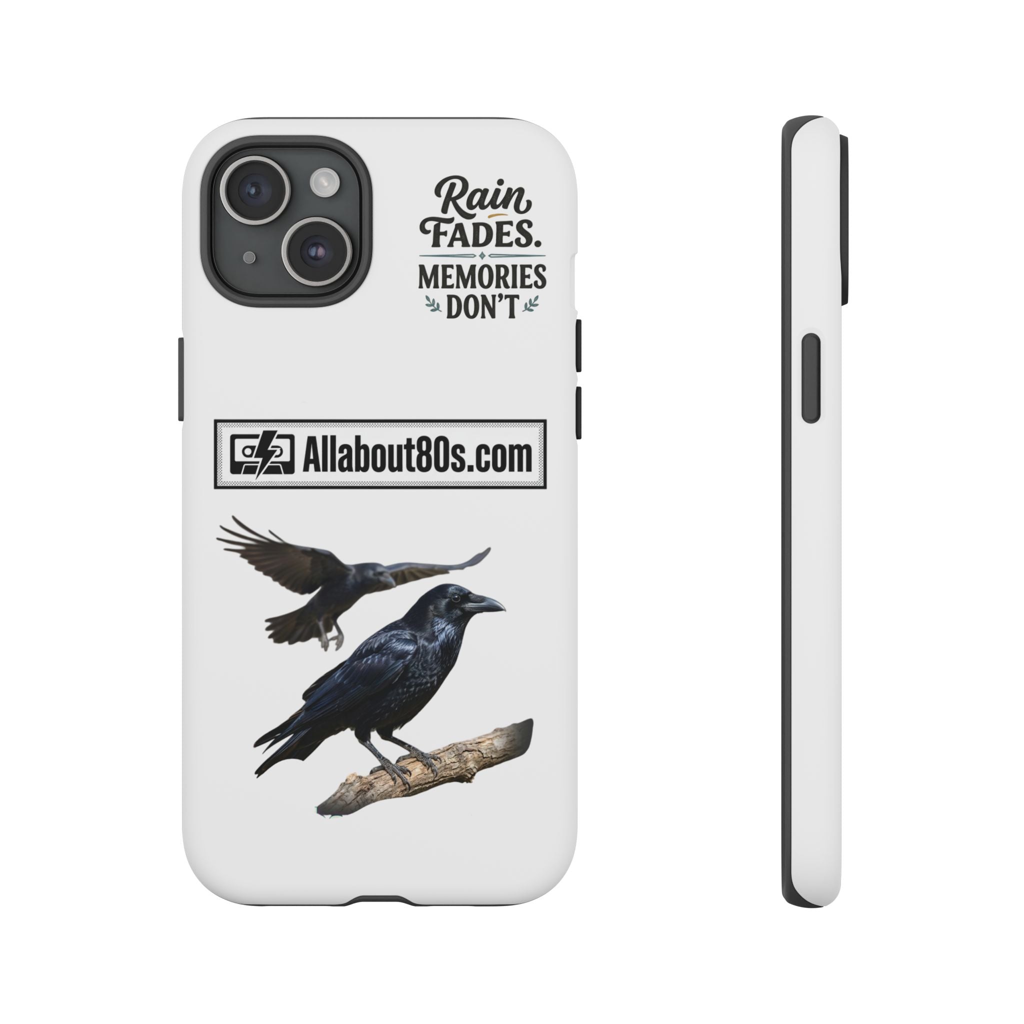 Raven Flight Phone Case — Protective iPhone Case with Black Crow Design
