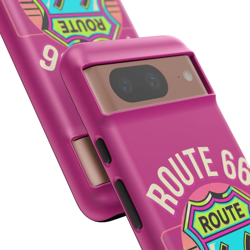 Route 66 Phone Case — Retro Neon Road Trip iPhone Cover