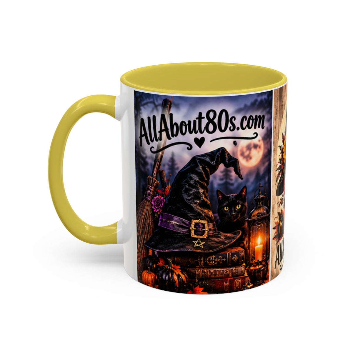 Halloween Witch Scene Coffee Mug — AllAbout80s.com Pumpkin & Moon 11oz/15oz