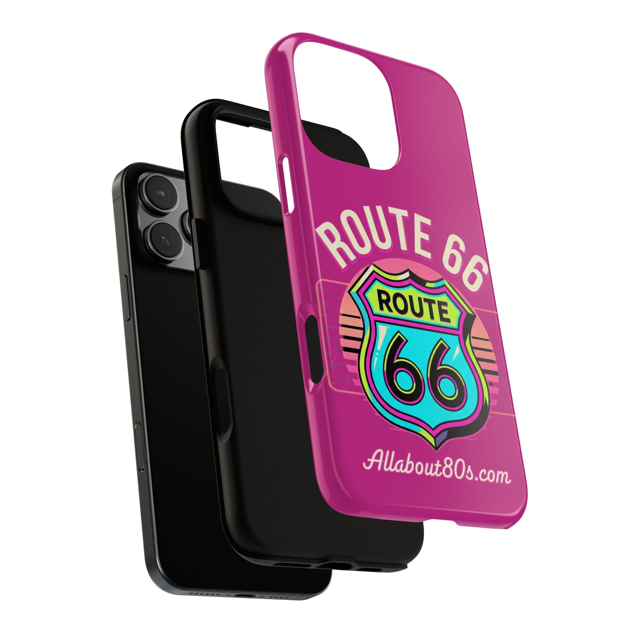 Route 66 Phone Case — Retro Neon Road Trip iPhone Cover