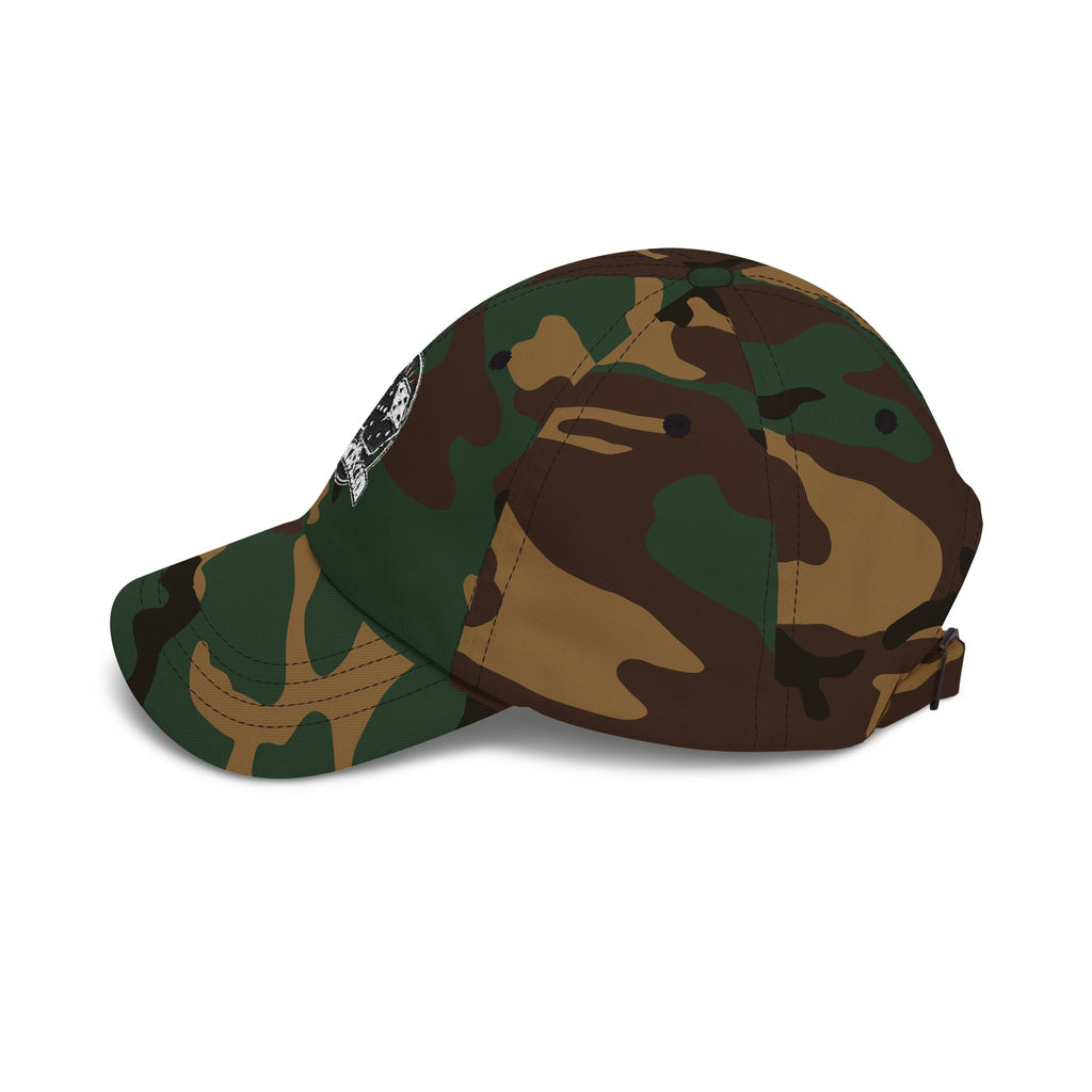 Dad Cap with Vintage Dice Skull Embroidery - Retro Gamer Trucker Hat