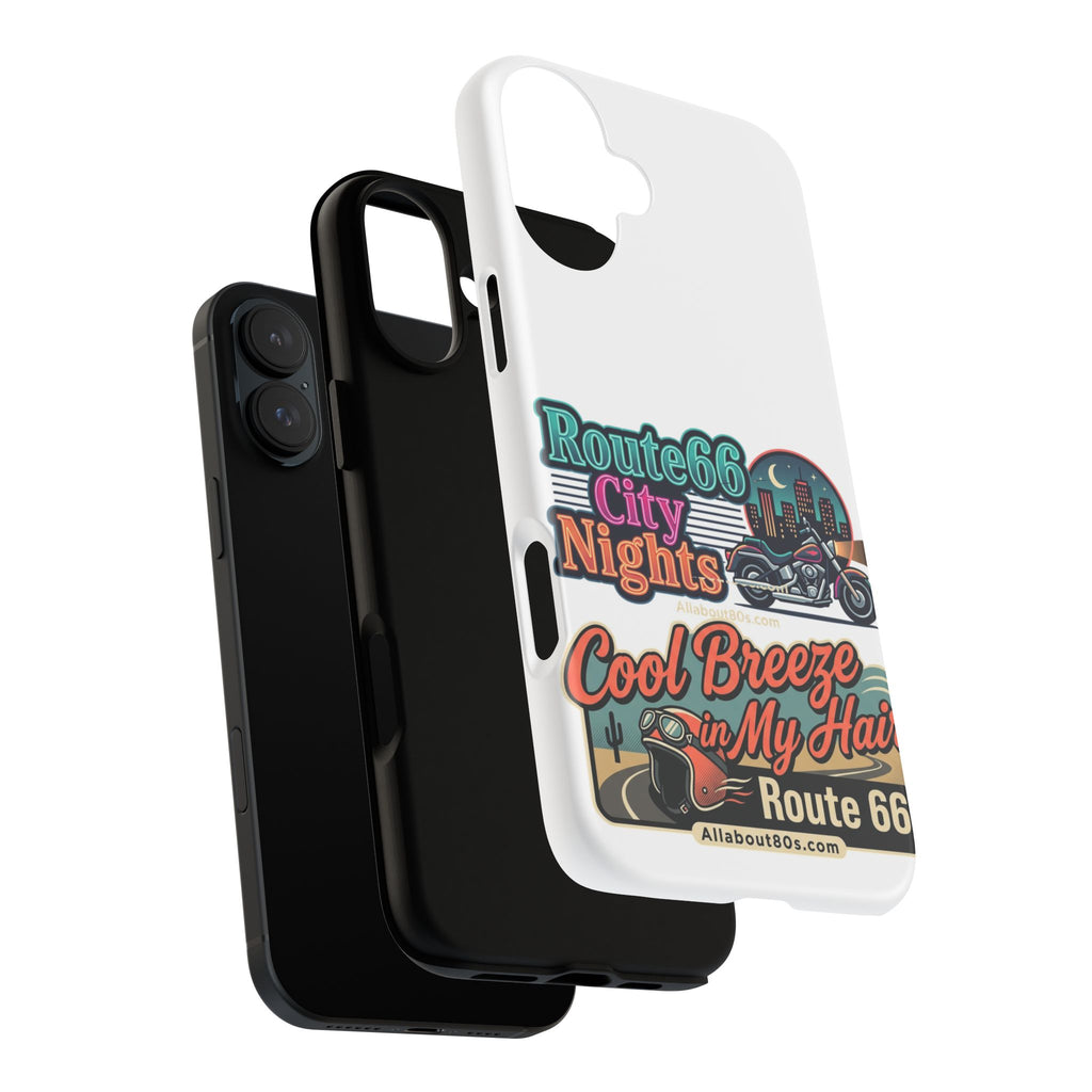 Phone Case — Route 66 City Nights Motorcycle Design