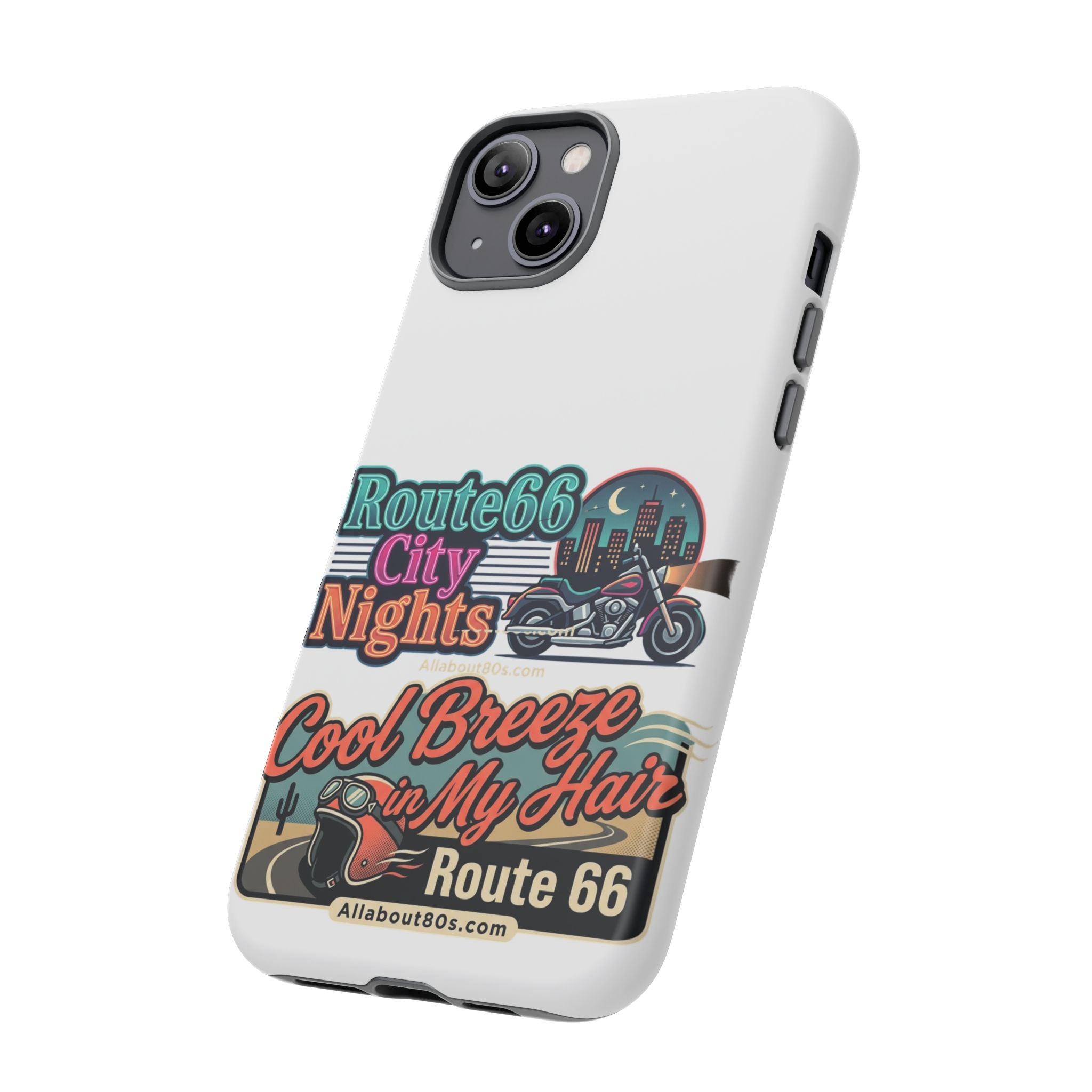 Phone Case — Route 66 City Nights Motorcycle Design