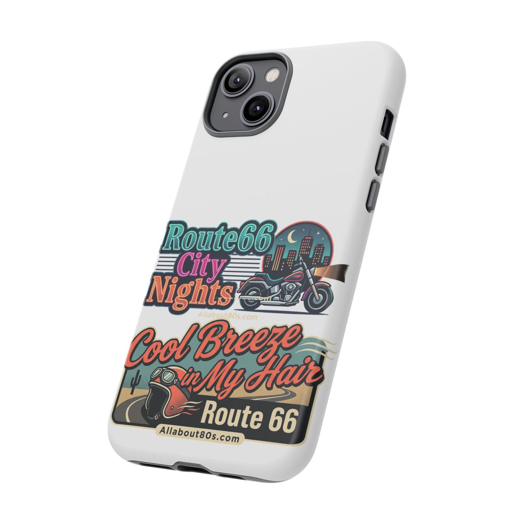 Phone Case — Route 66 City Nights Motorcycle Design