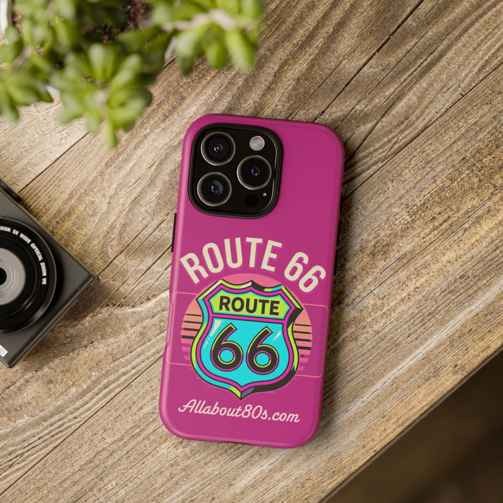 Route 66 Phone Case — Retro Neon Road Trip iPhone Cover