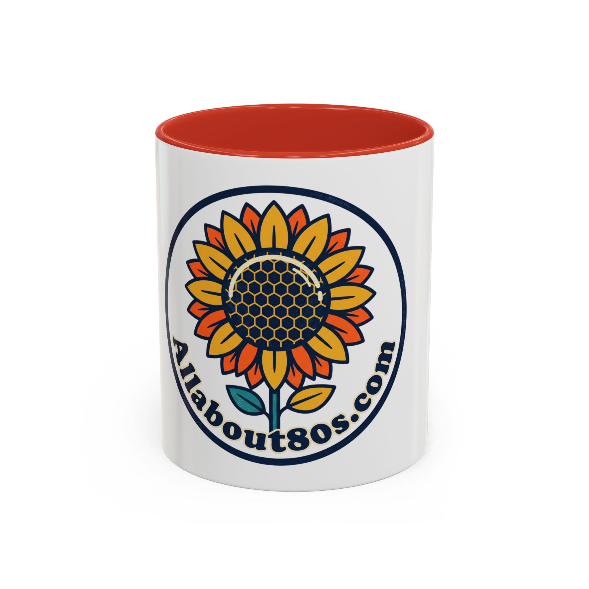 AllAbout80s Sunflower Accent Coffee Mug (11/15oz)