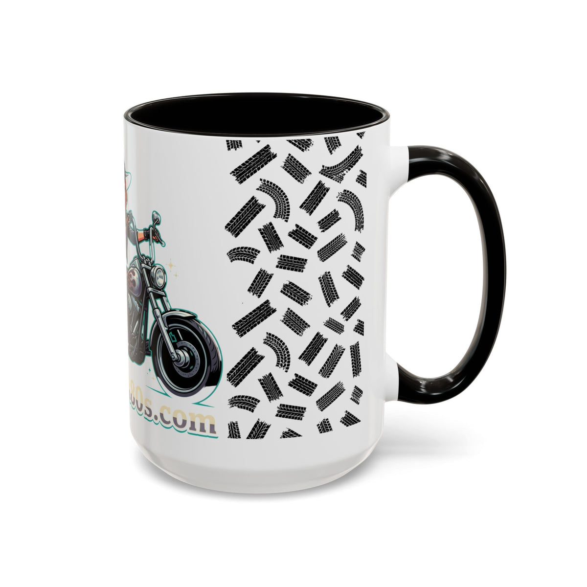 Witch Motorcycle Mug — Red-Haired Biker Witch Ceramic Coffee Cup