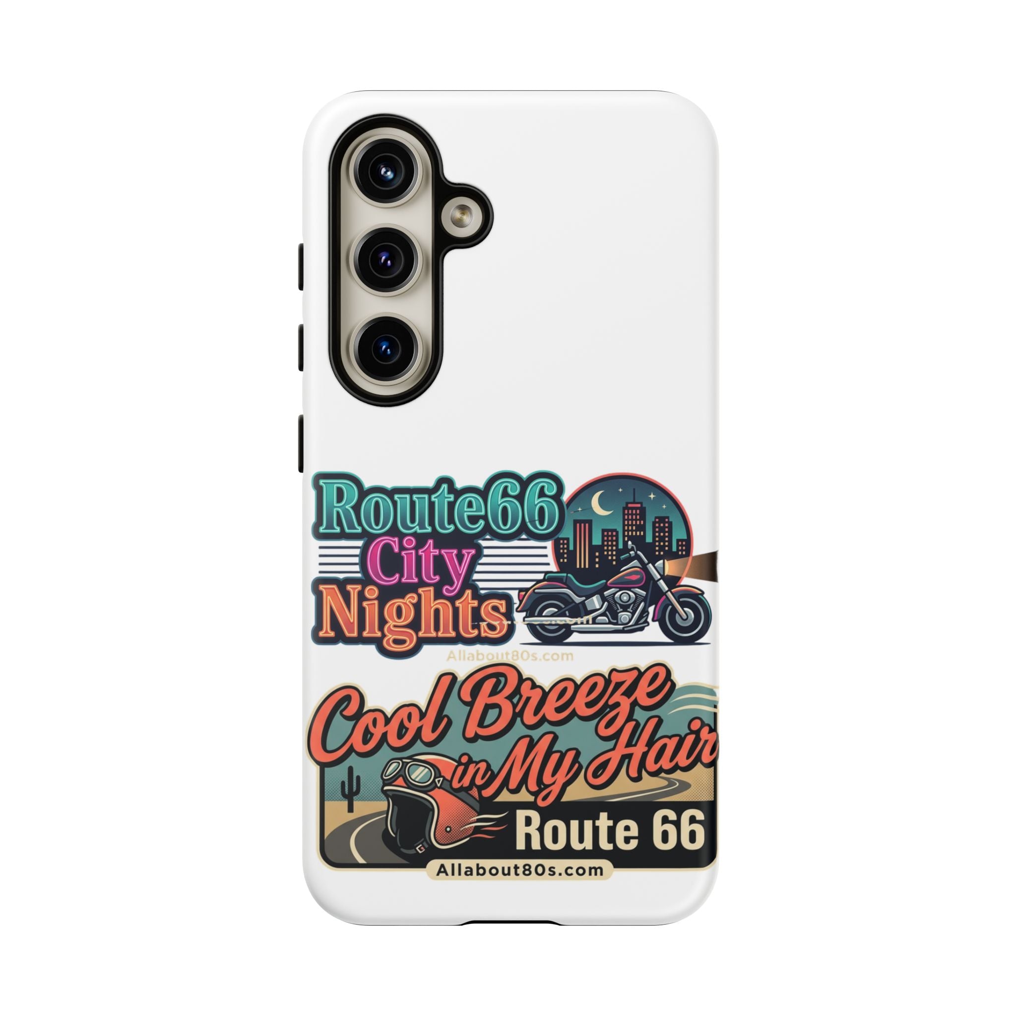 Phone Case — Route 66 City Nights Motorcycle Design