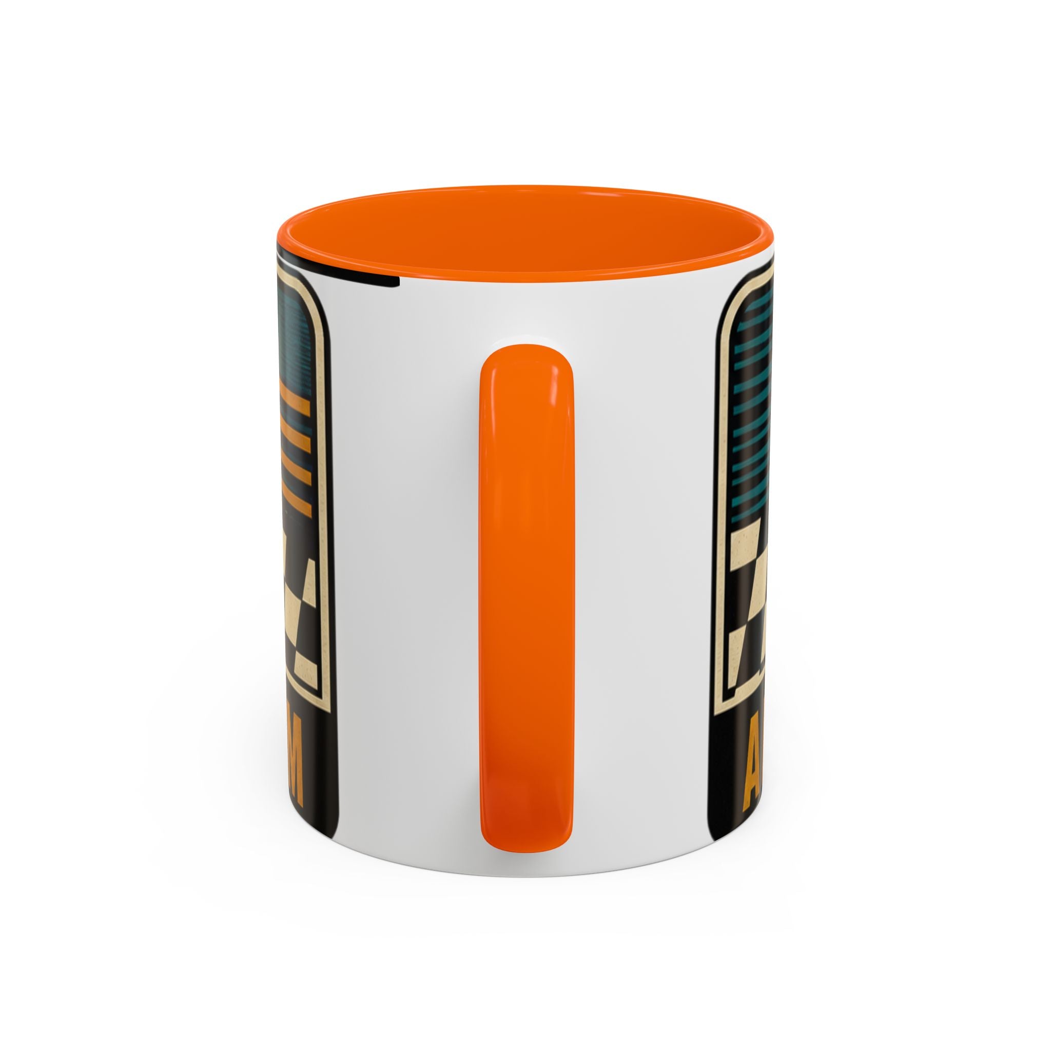 Route 66 Retro Checkerboard Coffee Mug — Vintage Road Trip 11/15oz Accent Mug