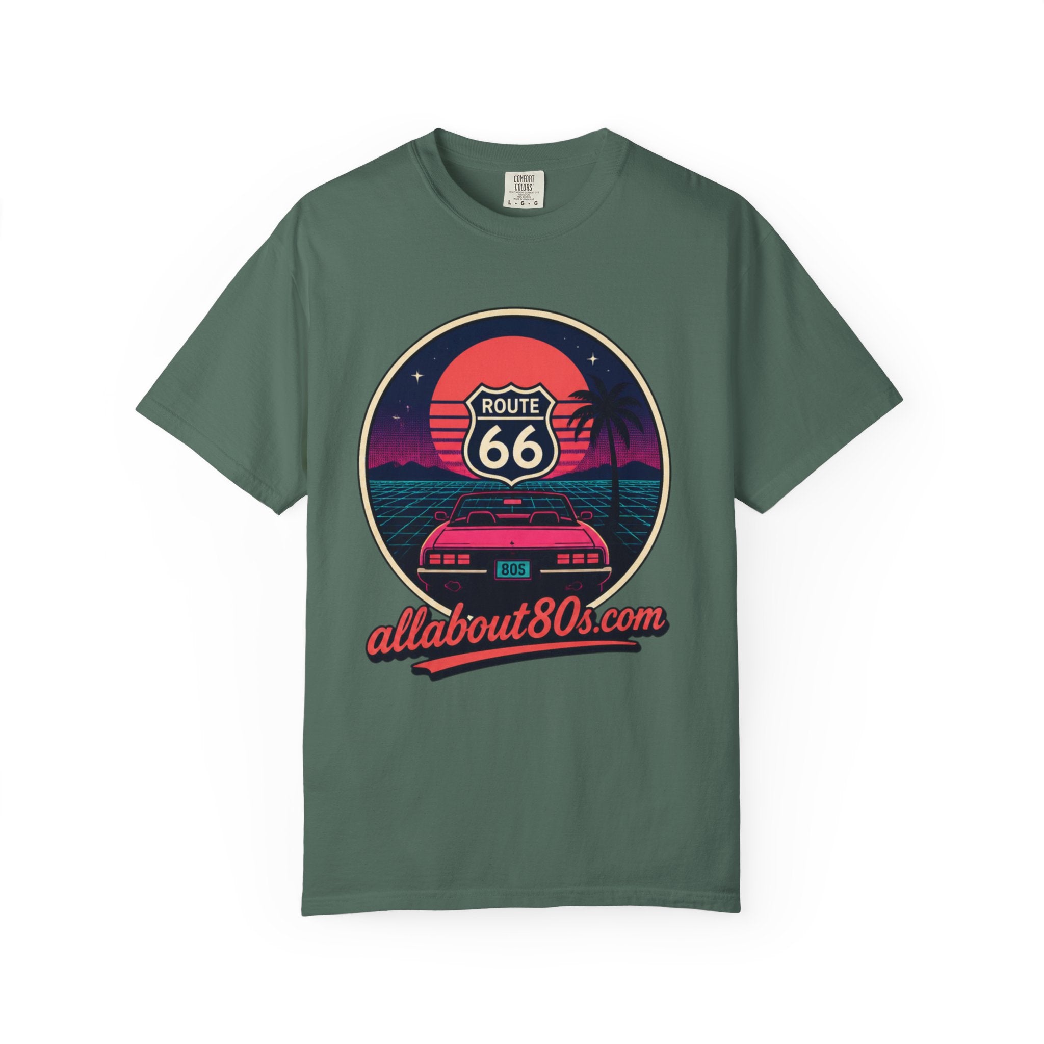 Route 66 80s Retro T-Shirt — AllAbout80s.com Vintage Sunset Tee