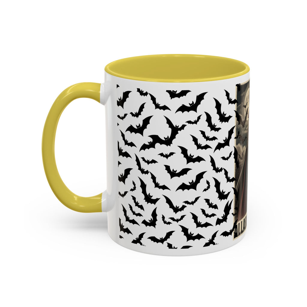 Vampire Dracula Bat Pattern Coffee Mug – Gothic Halloween 11oz/15oz