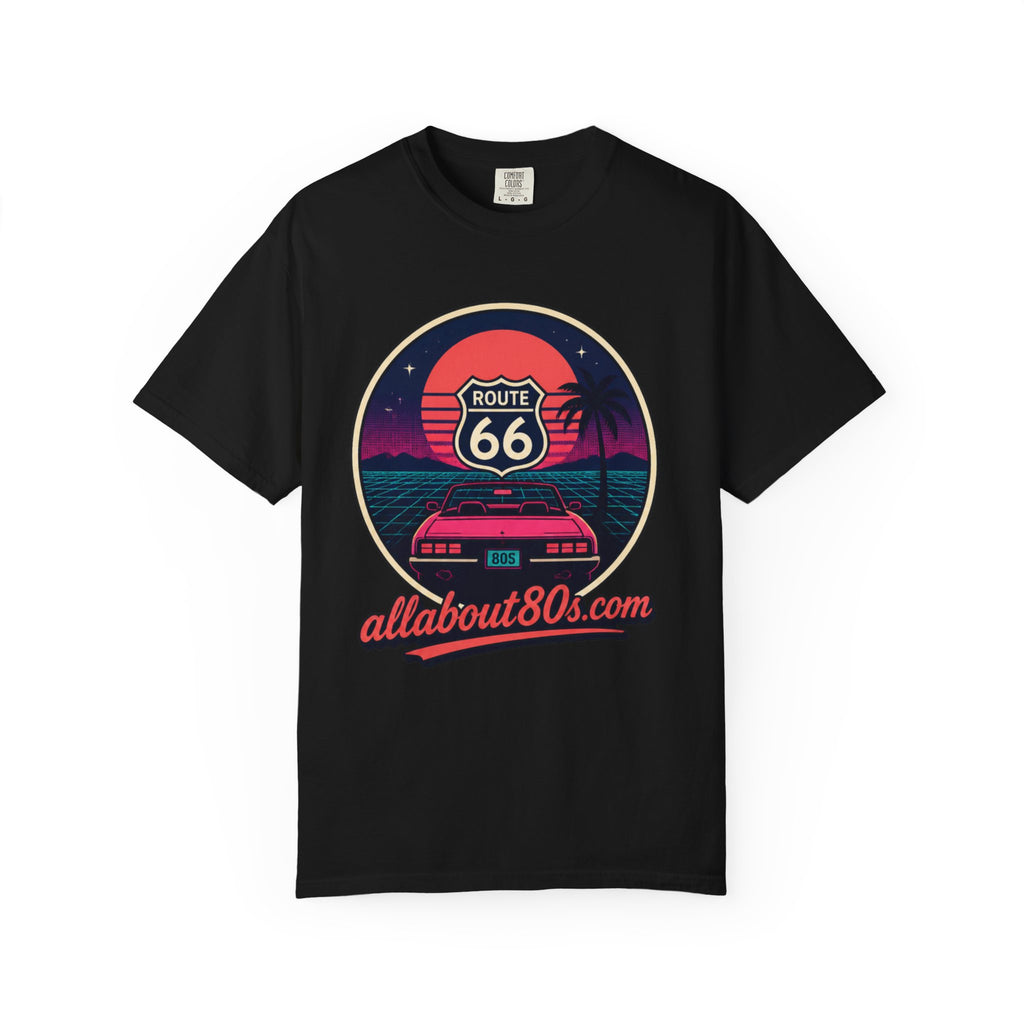 Route 66 80s Retro T-Shirt — AllAbout80s.com Vintage Sunset Tee