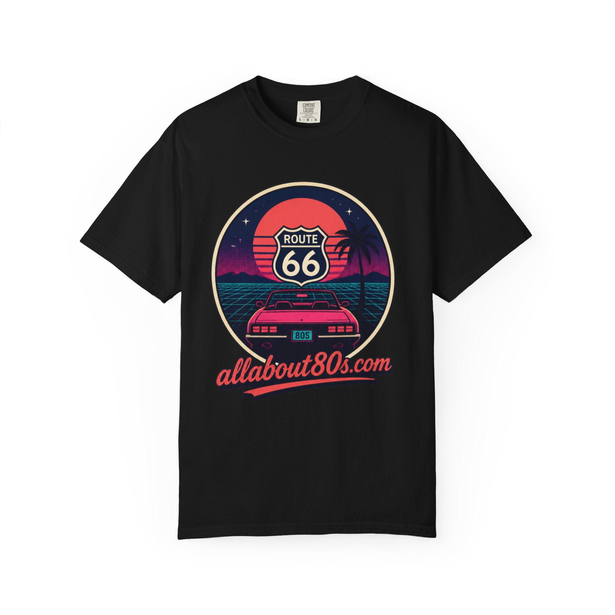 Route 66 80s Retro T-Shirt — AllAbout80s.com Vintage Sunset Tee