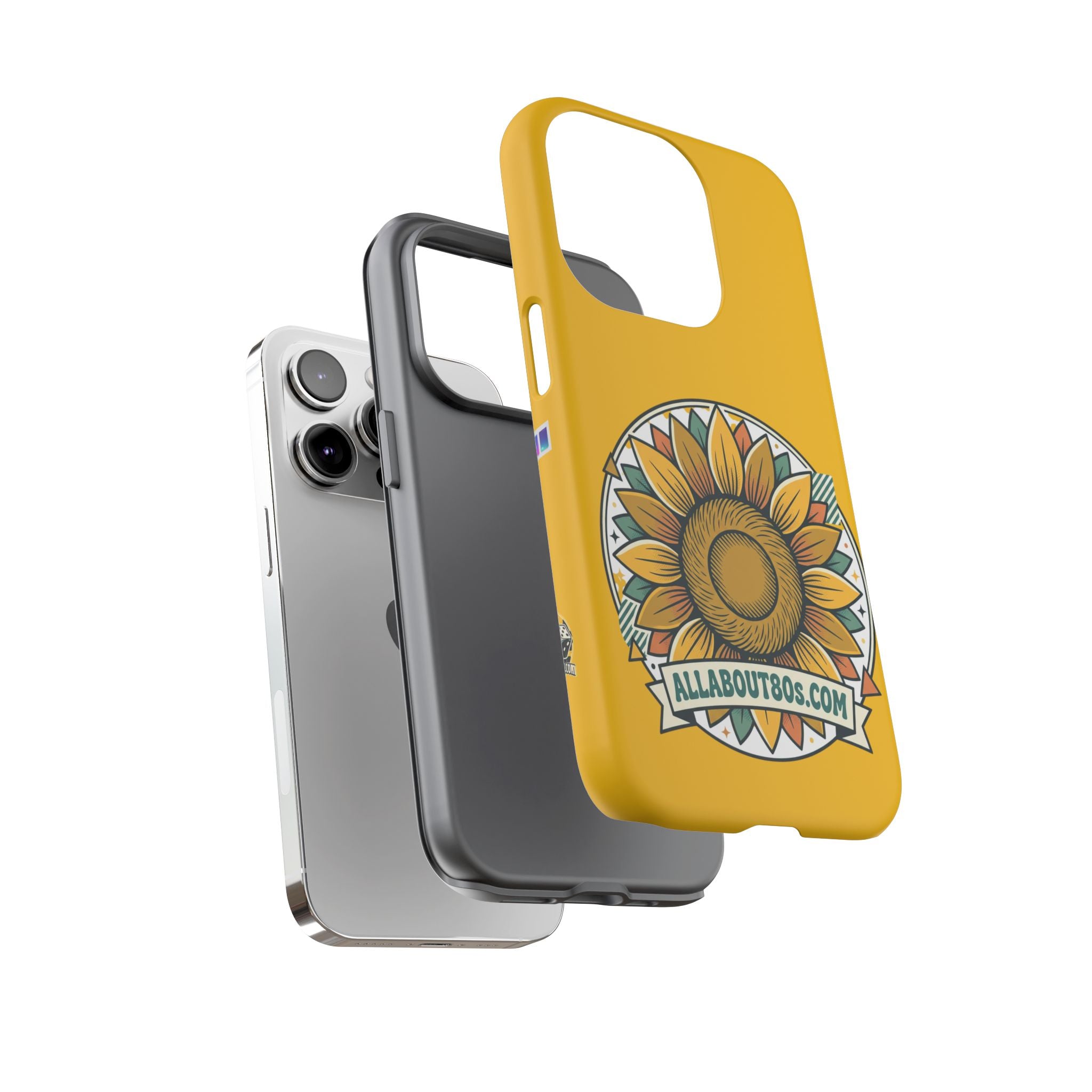 Sunflower Logo Phone Case — AllAbout80s.com Yellow Protective Cover