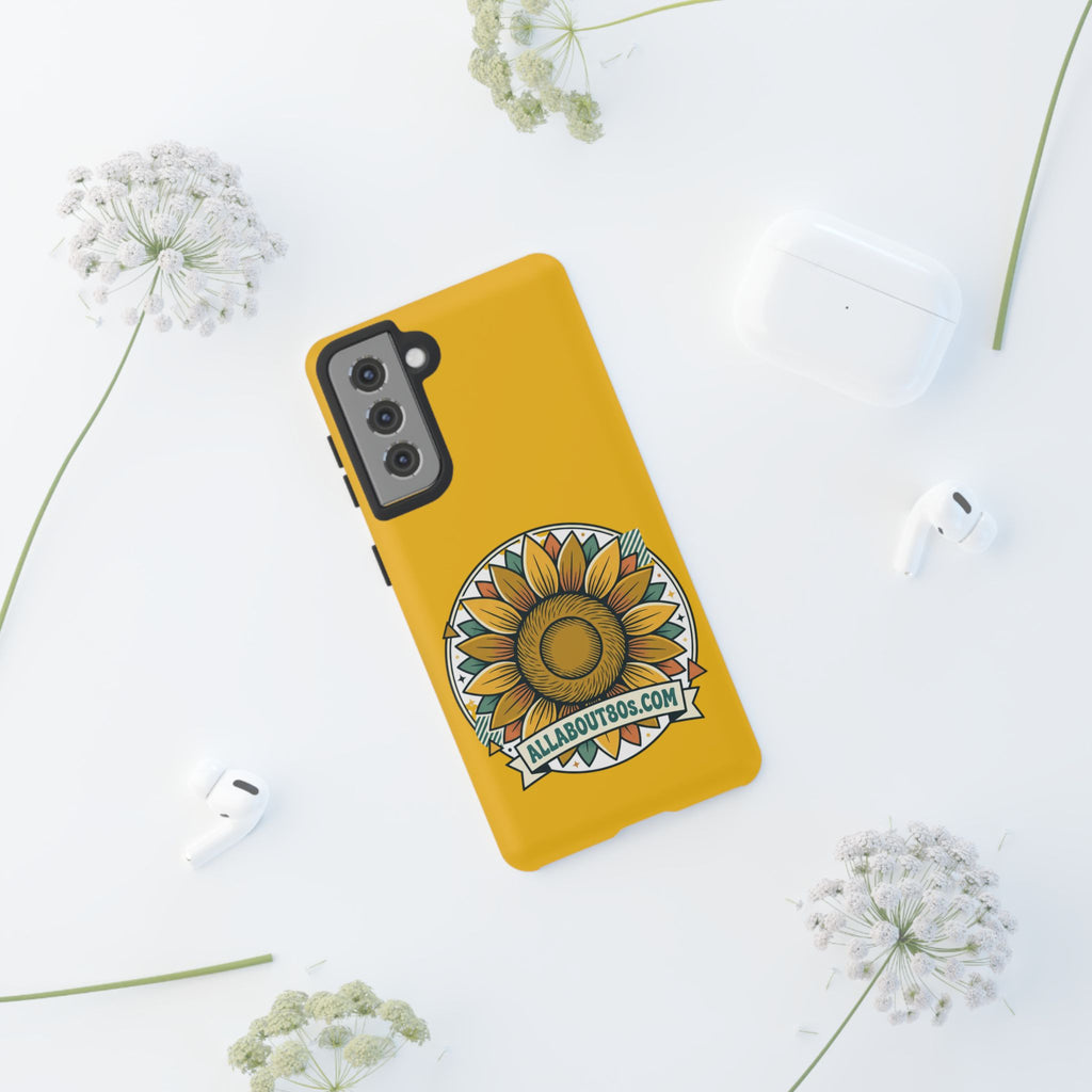 Sunflower Logo Phone Case — AllAbout80s.com Yellow Protective Cover