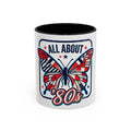 All About '80s Butterfly Accent Coffee Mug – Retro Patriotic 80s Gift