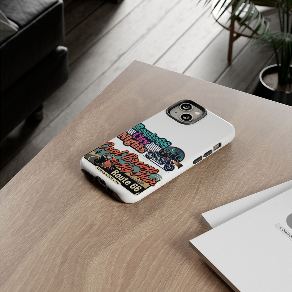 Phone Case — Route 66 City Nights Motorcycle Design