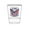 80s Butterfly Shot Glass – 'All About 80s' Patriotic Retro Engraved 1.5oz