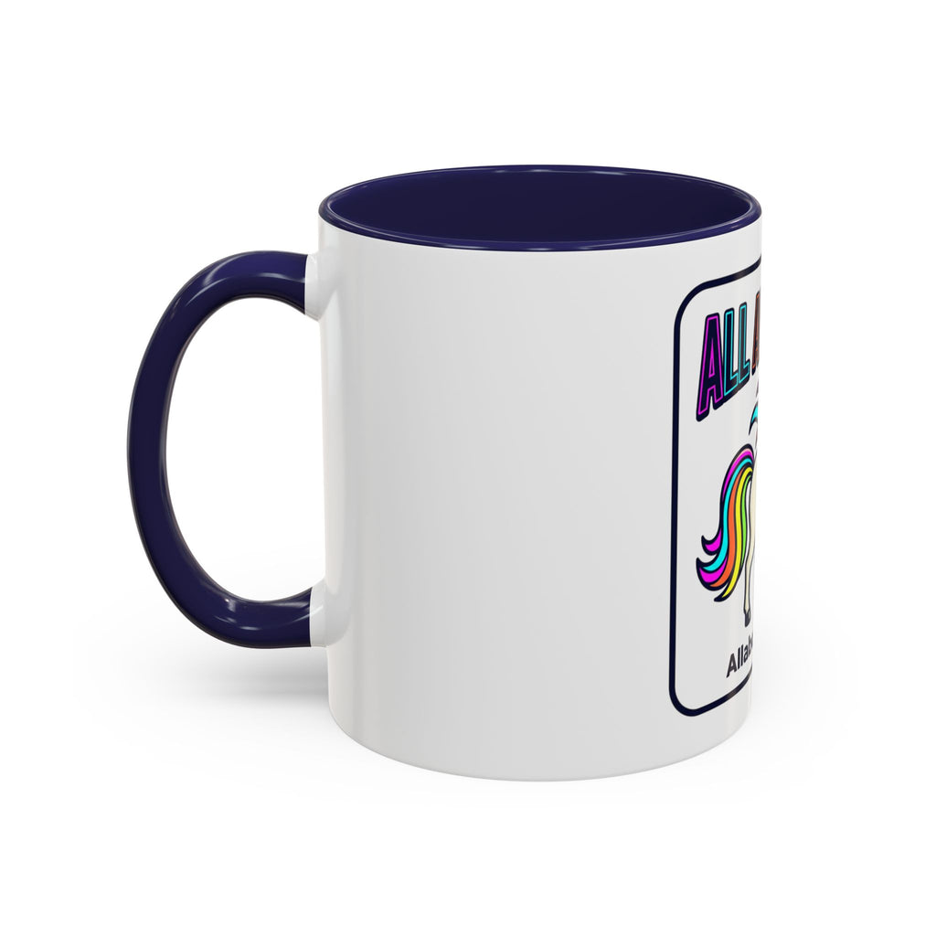 80s Unicorn Coffee Mug — Allabout80s Retro Rainbow Accent Mug (11/15oz)