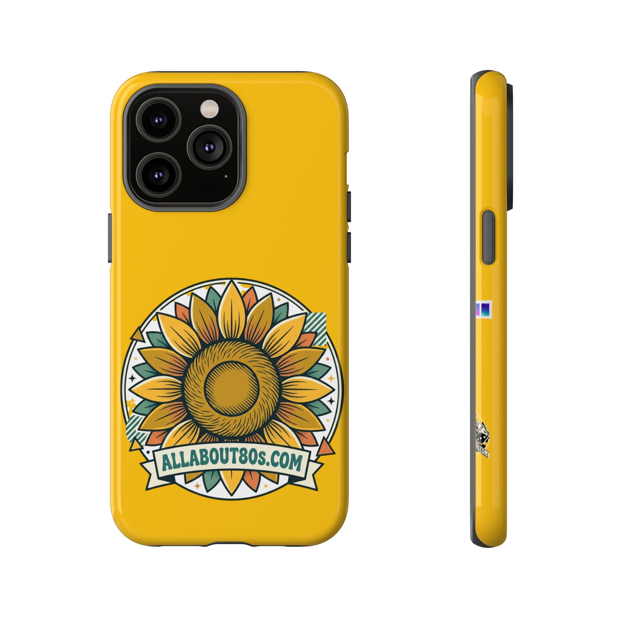 Sunflower Logo Phone Case — AllAbout80s.com Yellow Protective Cover